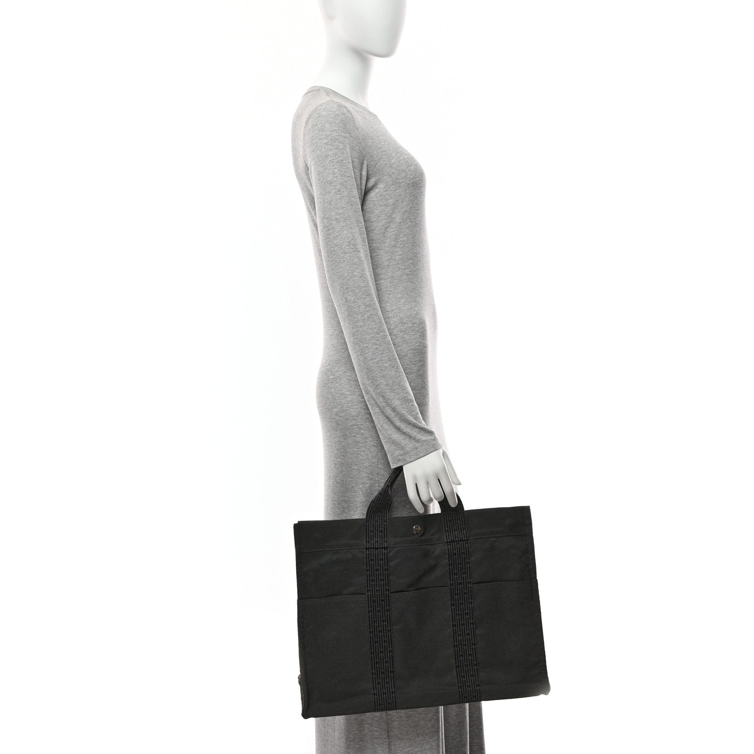 Canvas Herline MM Tote Grey