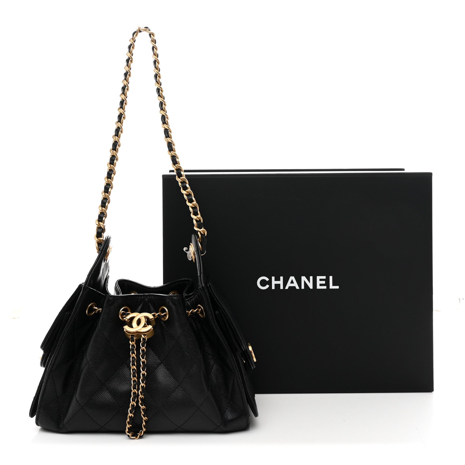 Caviar Quilted Mini Chanel 25 Handbag Black