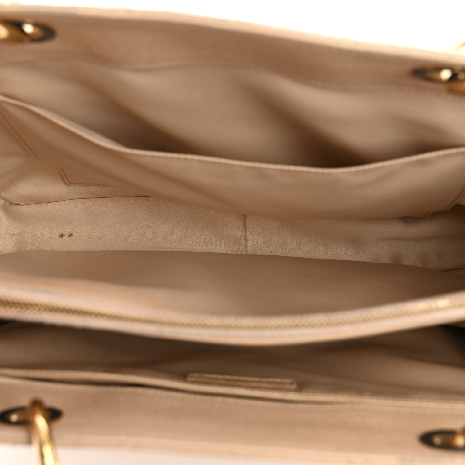 Caviar Quilted Grand Shopping Tote GST Beige