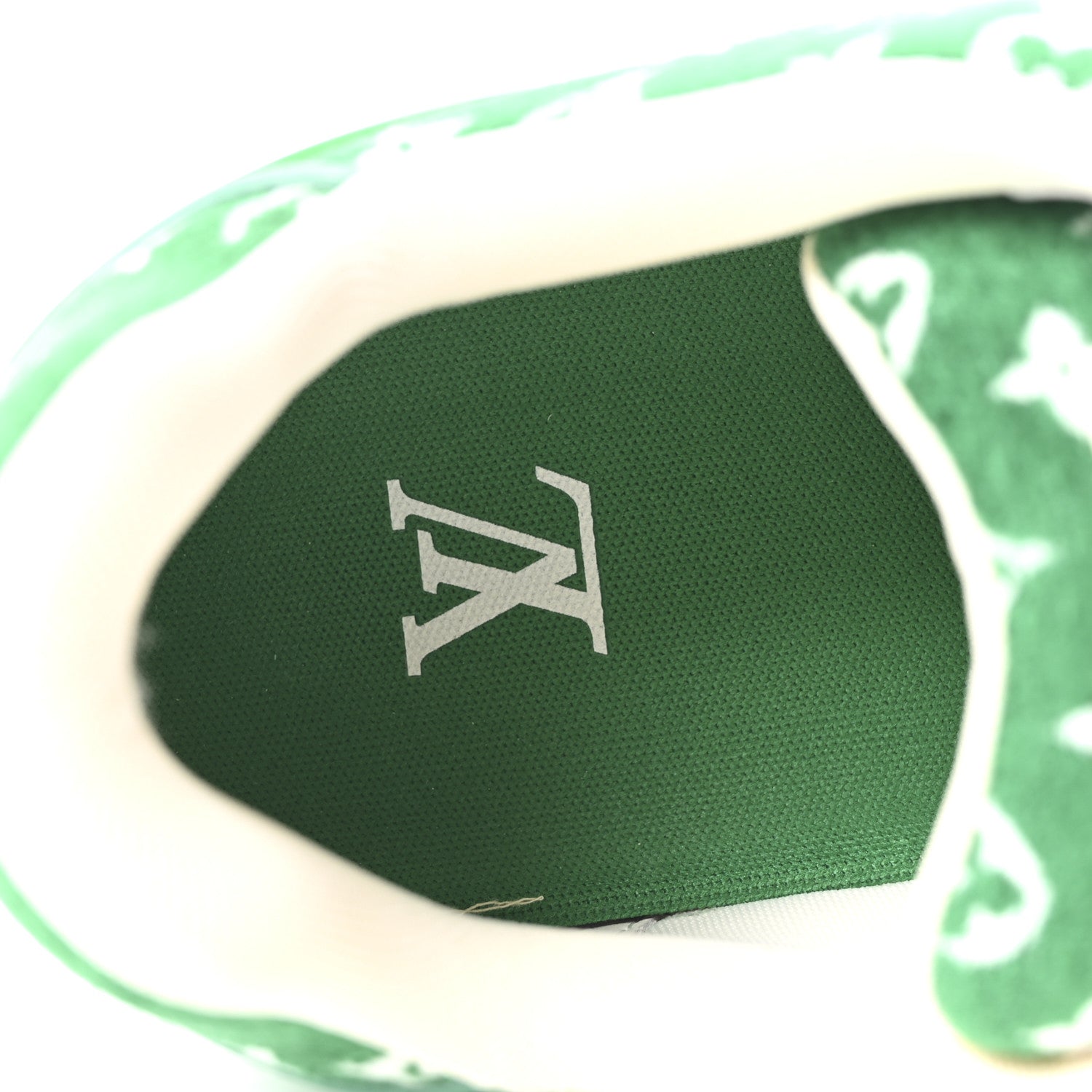 Jacquard Velvet Monogram Mens LV Trainer Sneakers 9 Vert
