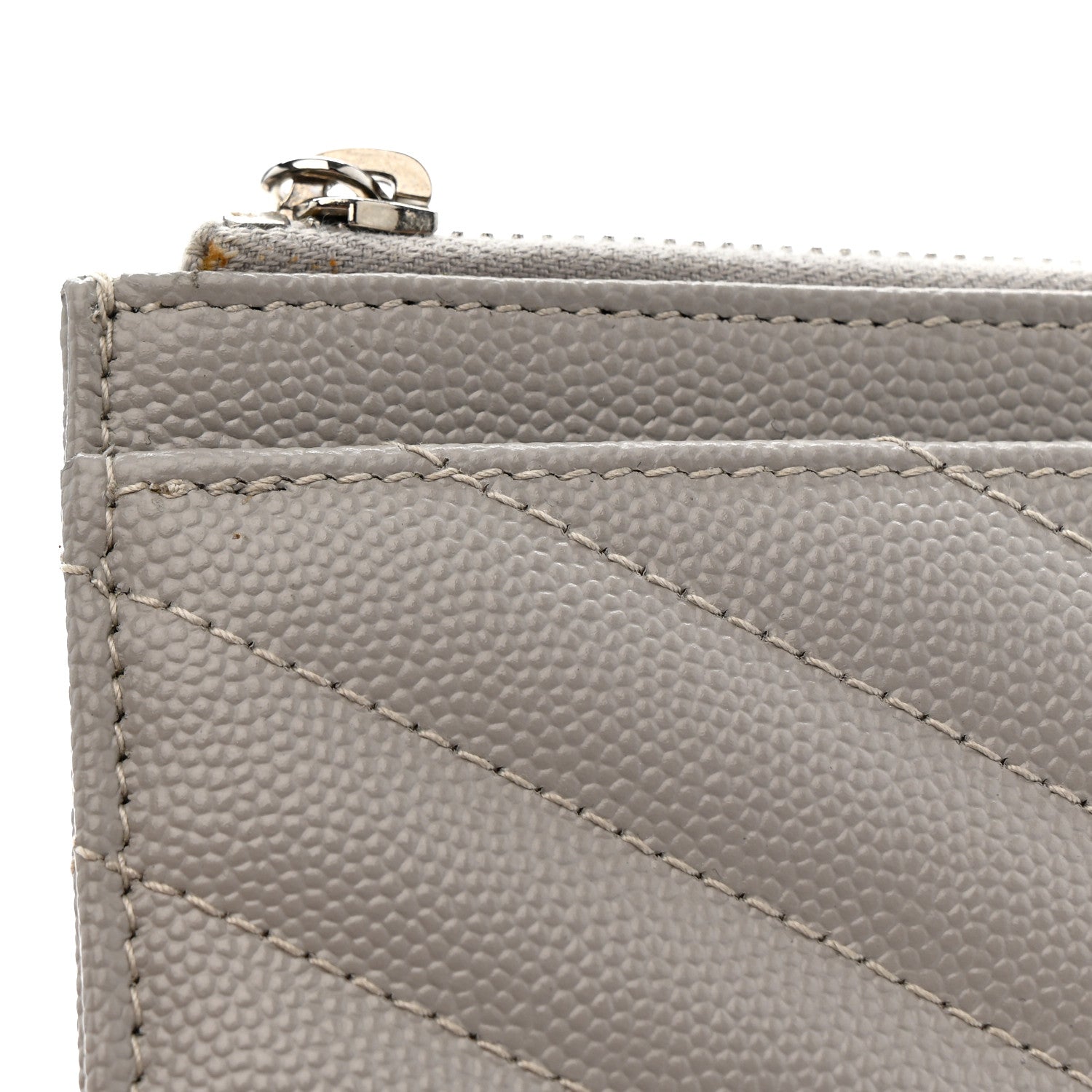Grain De Poudre Chevron Monogram Bill Pouch Granite