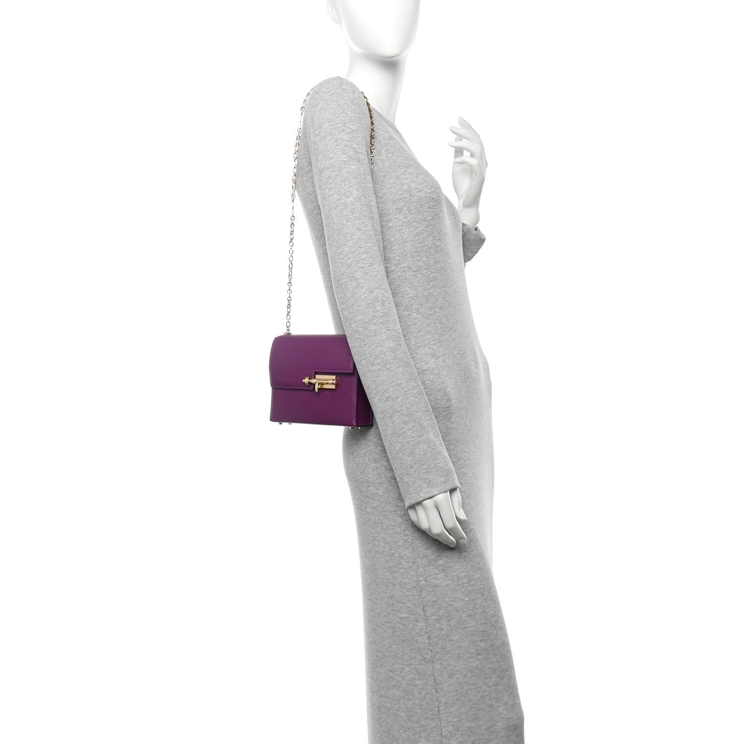 Chevre Mysore Mini Verrou Chaine Bag Anemone