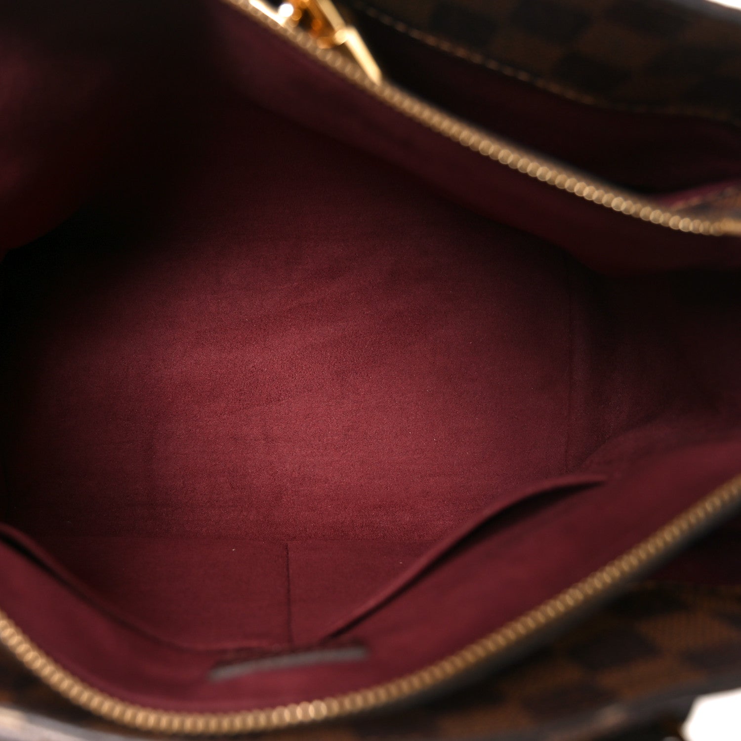 Cuir Taurillon Damier Ebene Normandy Bordeaux