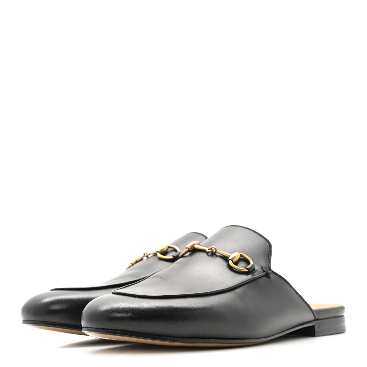 Calfskin Womens Princetown Slippers 40 Black
