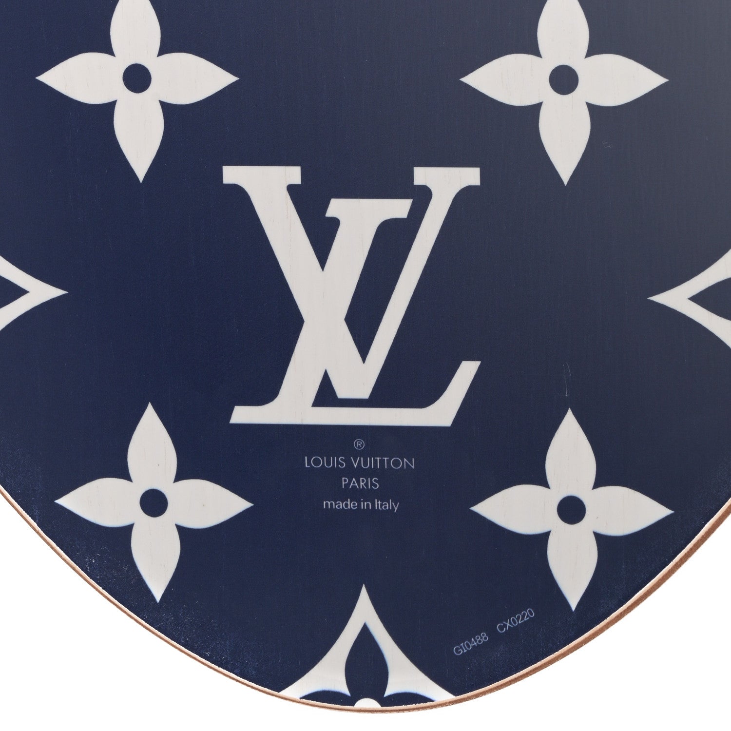Wood Monogram Giant Escale Skimboard Blue