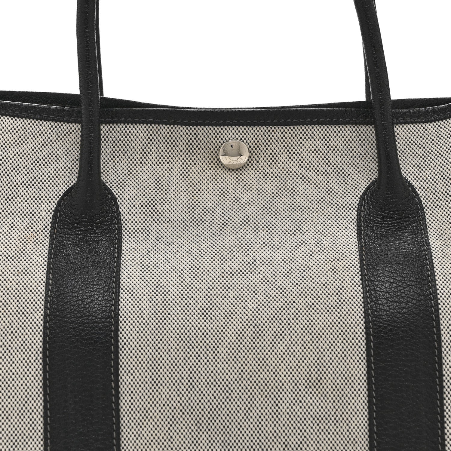 Toile Negonda Garden Party 36 MM Tote Black Ecru