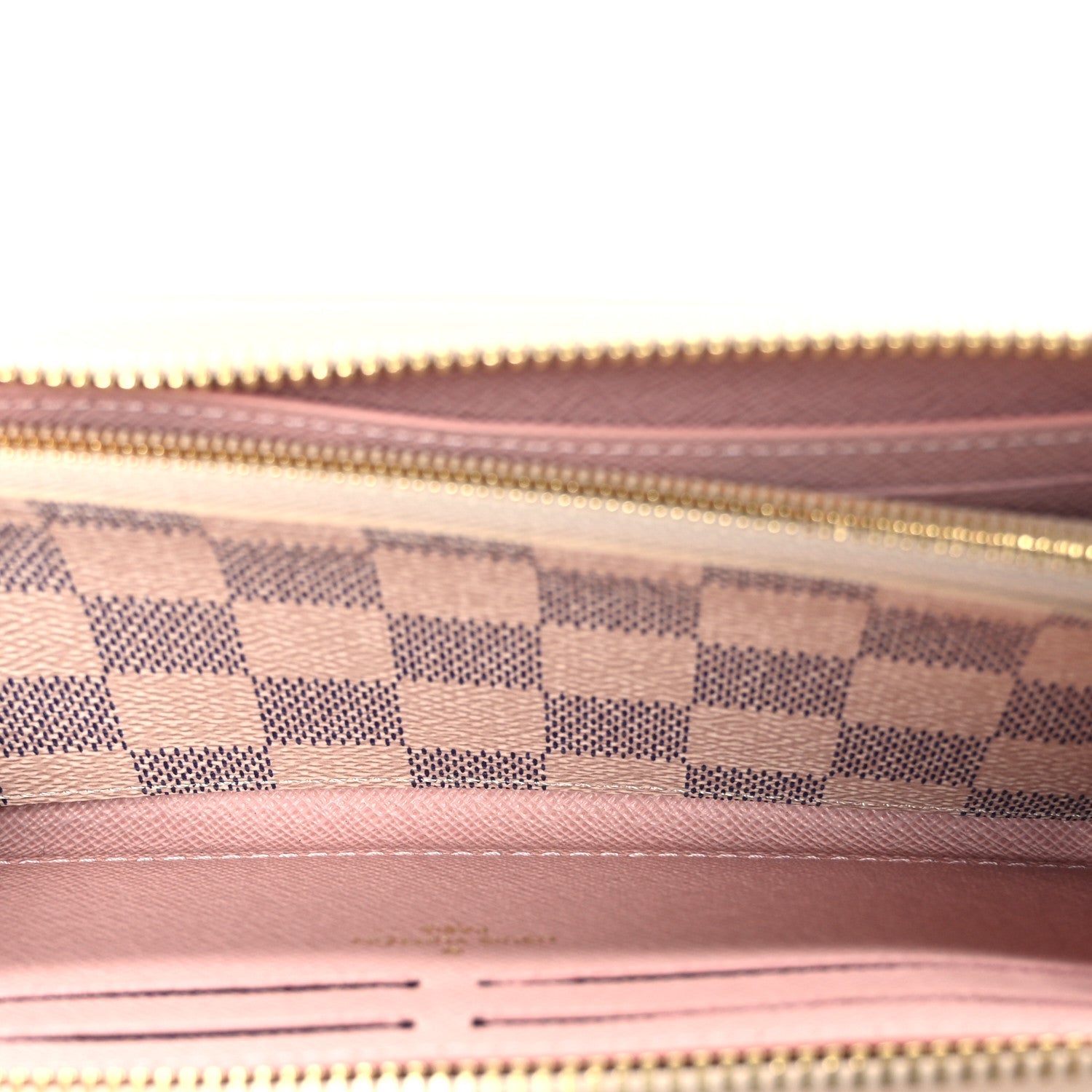 Damier Azur Clemence Wallet Rose Ballerine