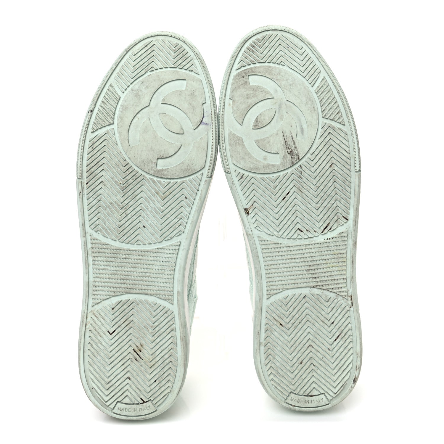 Cotton Sneakers 39 Light Turquoise White