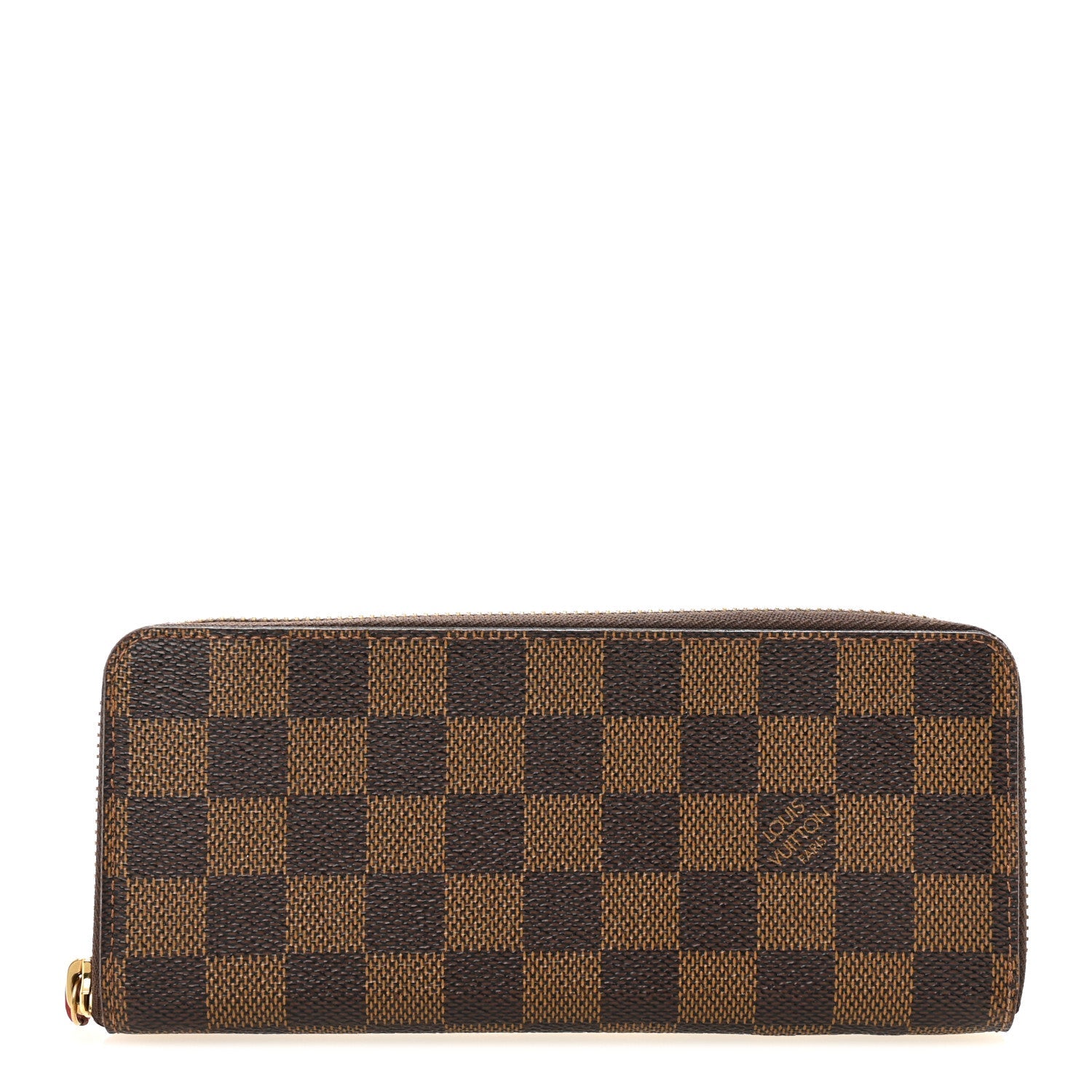 Damier Ebene Clemence Wallet Cherry