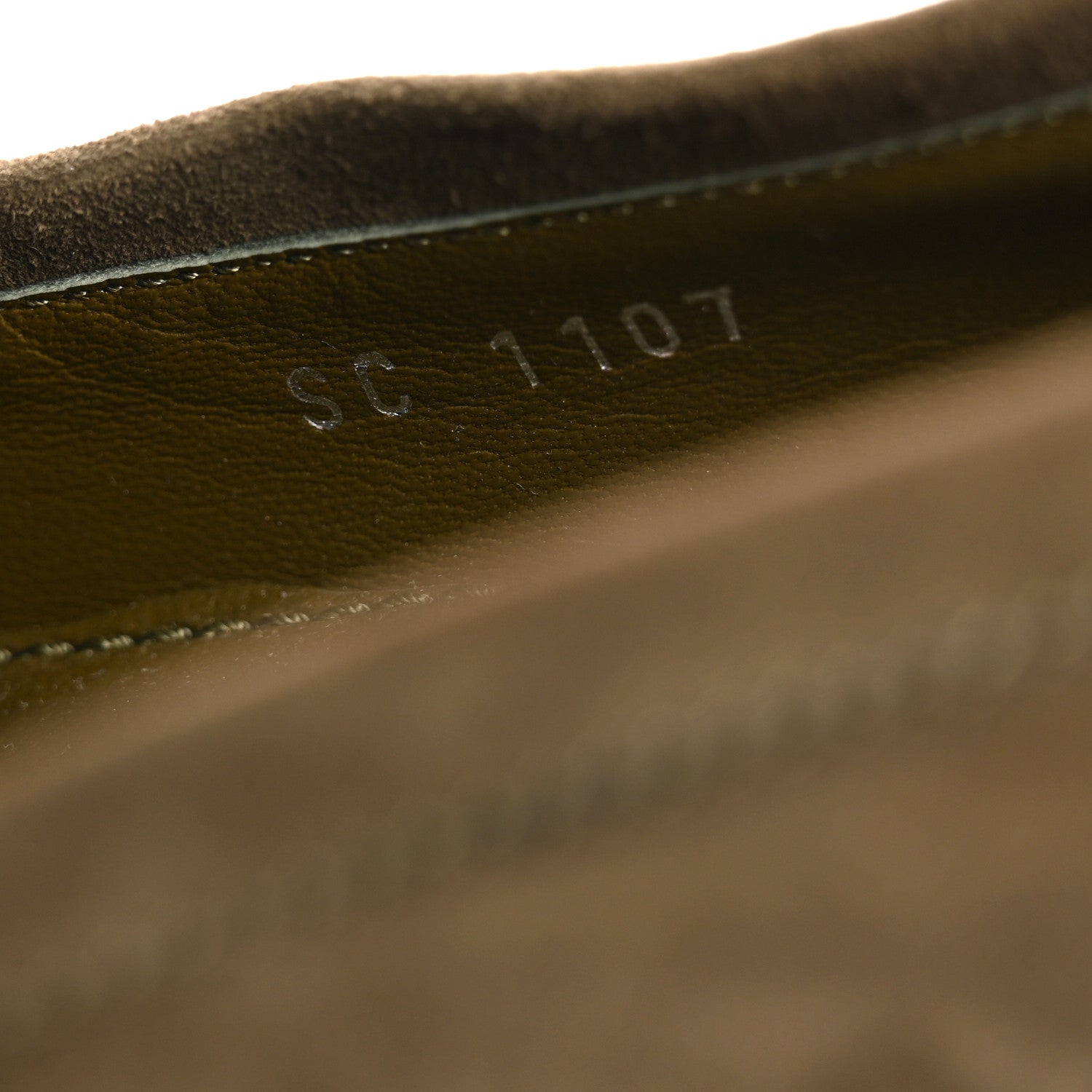 Suede Upper Case Flat Loafers 40 Green