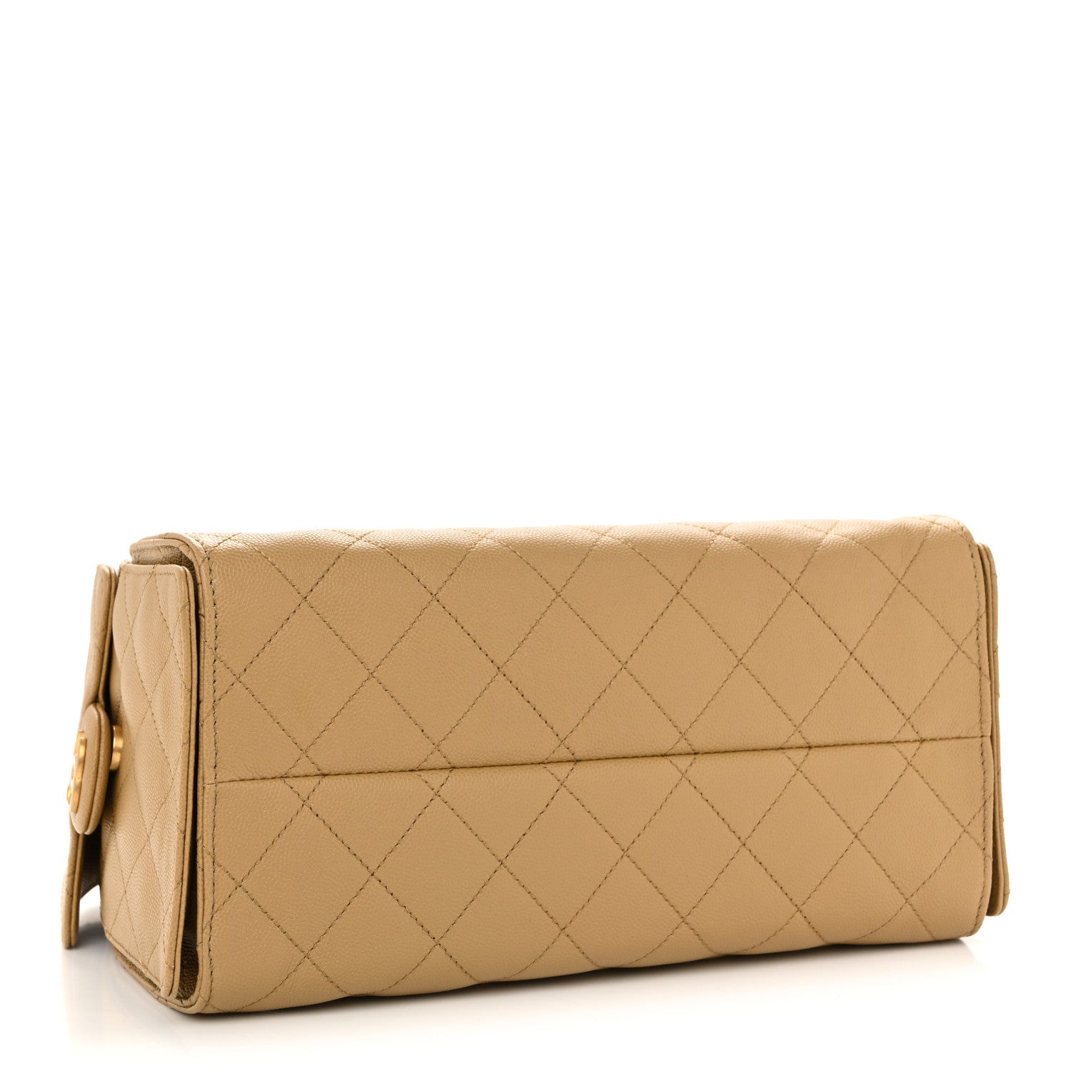 Caviar Quilted Small Chanel 25 Handbag Beige