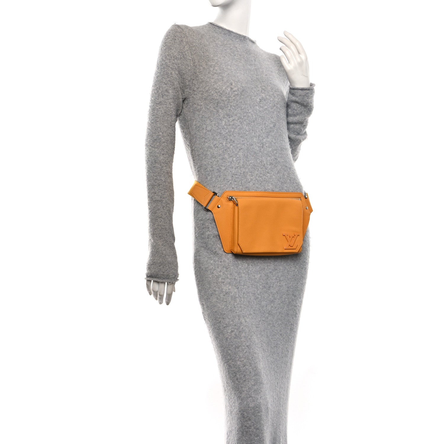Grained Calfskin Aerogram Takeoff Sling Safran Yellow