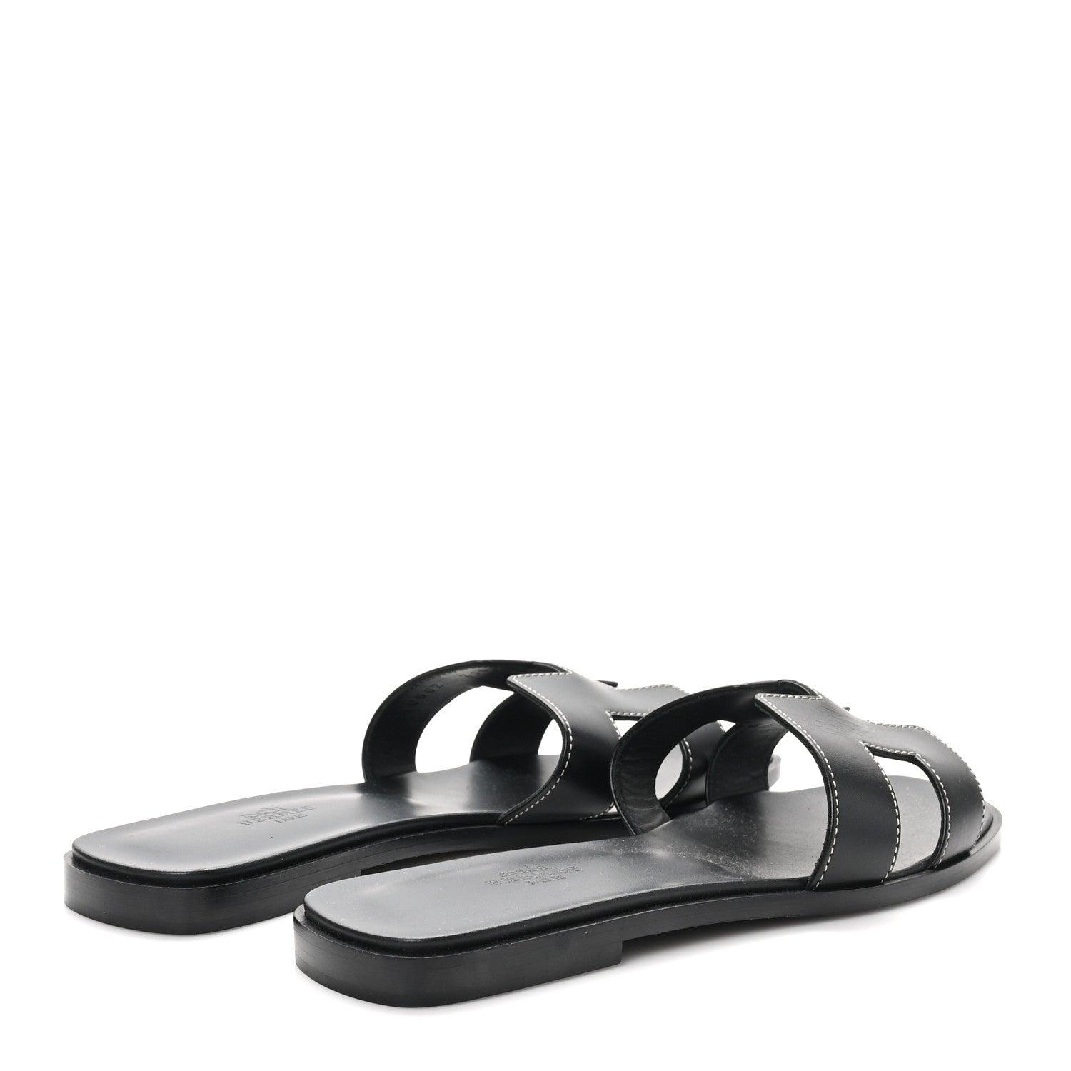 Box Calfskin Oran Sandals 39.5 Black