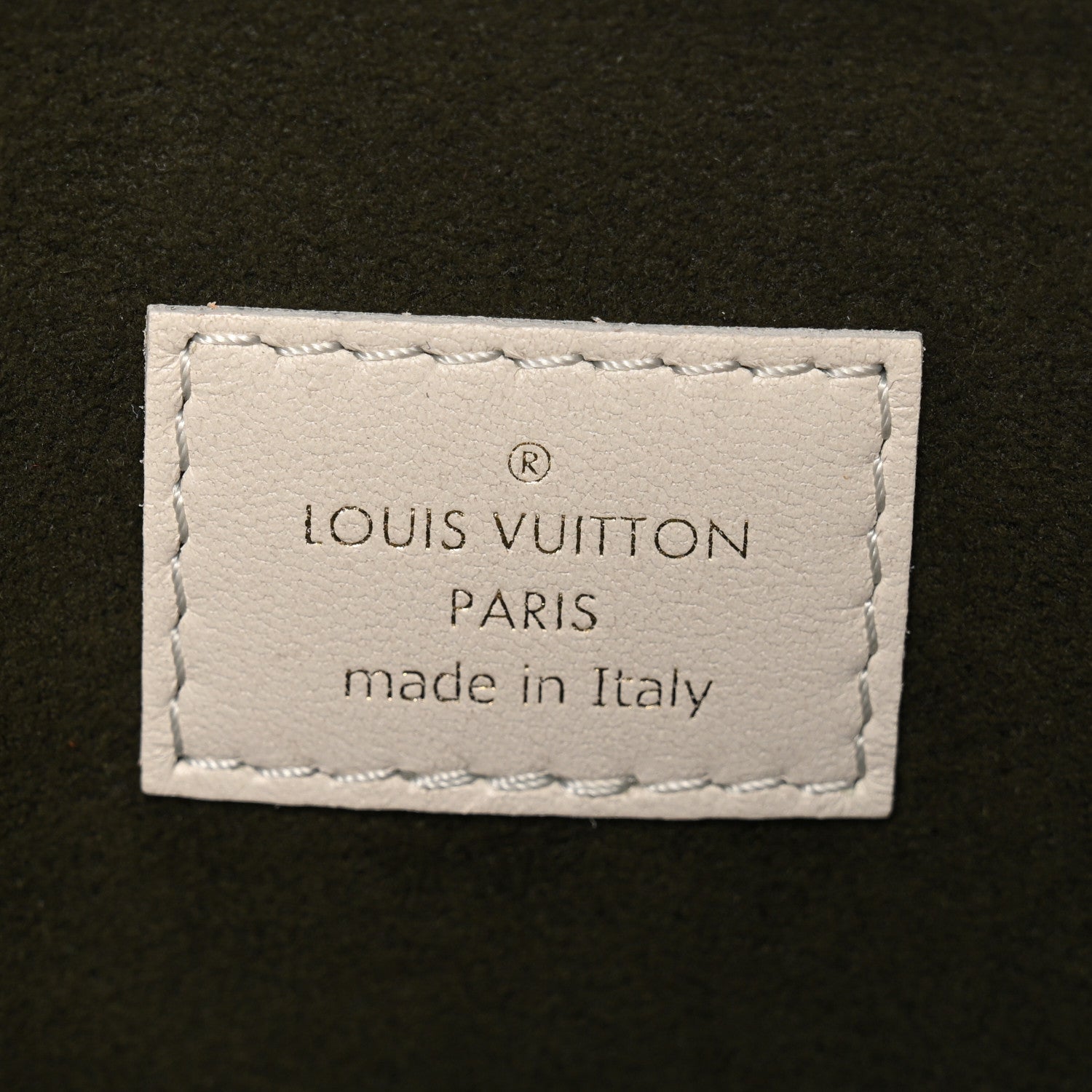 Lambskin Embossed Monogram Coussin PM Cream