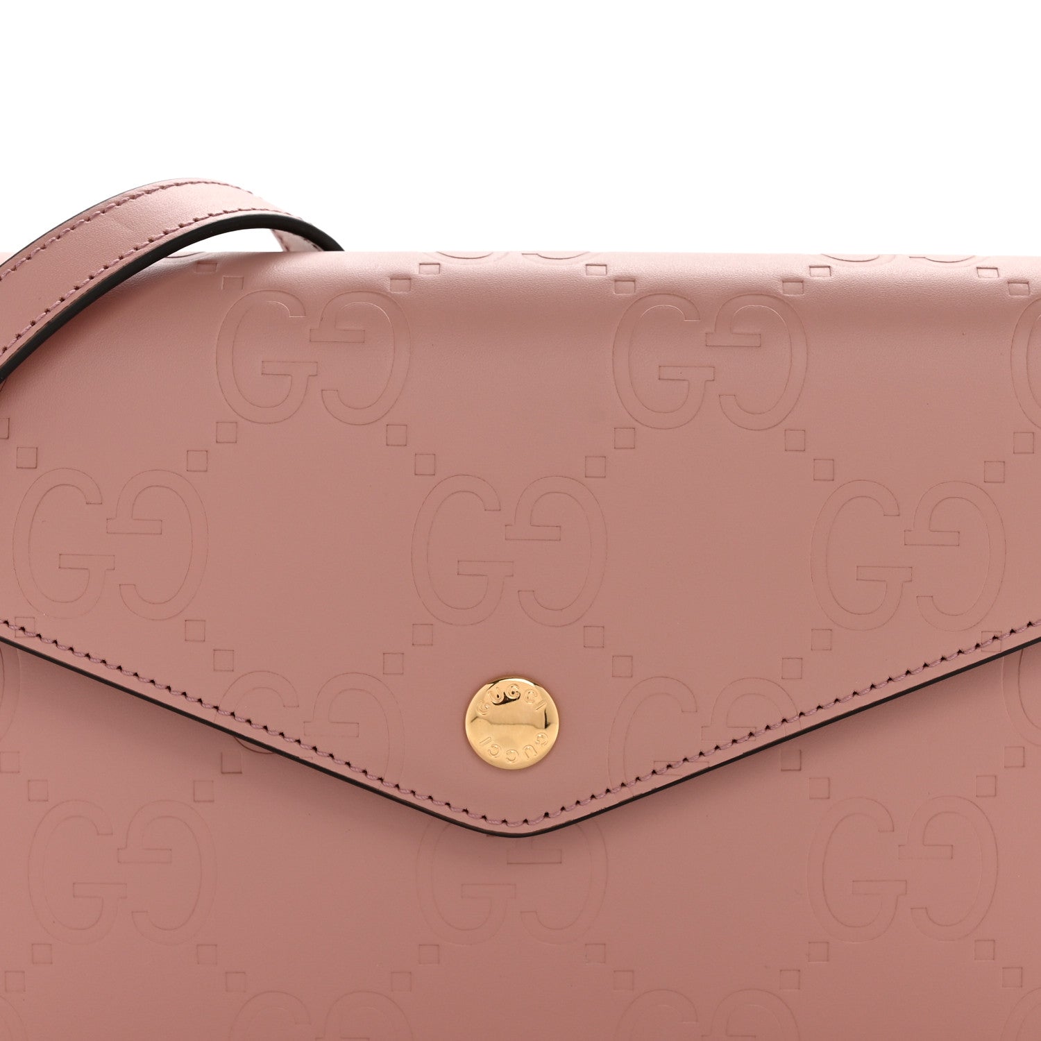 Calfskin GG Super Mini Shoulder Bag Soft Pink