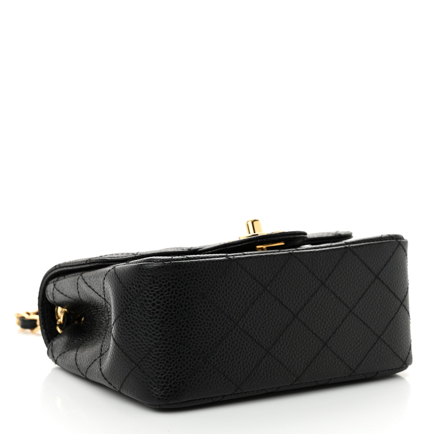 Caviar Quilted Mini Square Flap Black