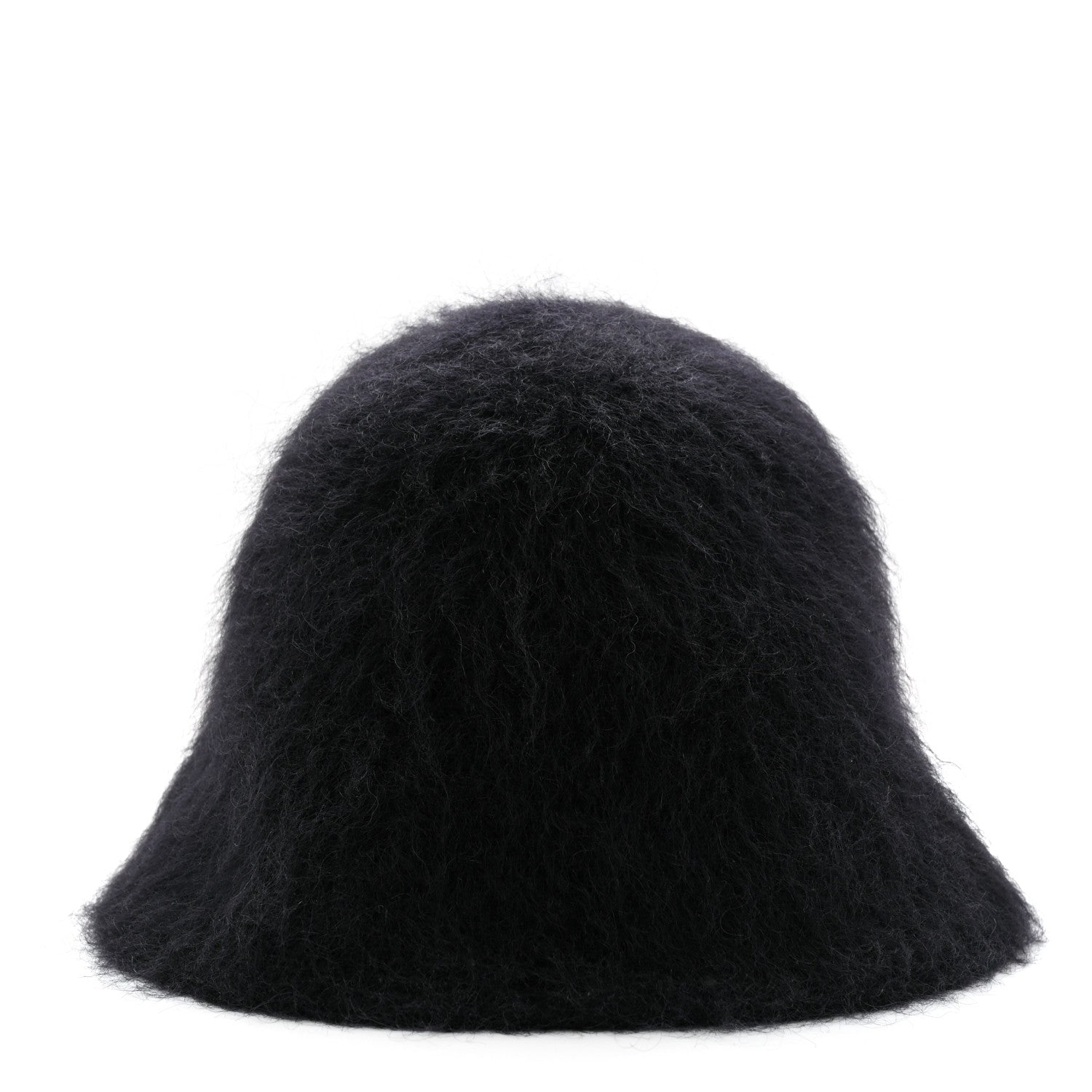 Mohair Wool LV Fluffy Hat Black