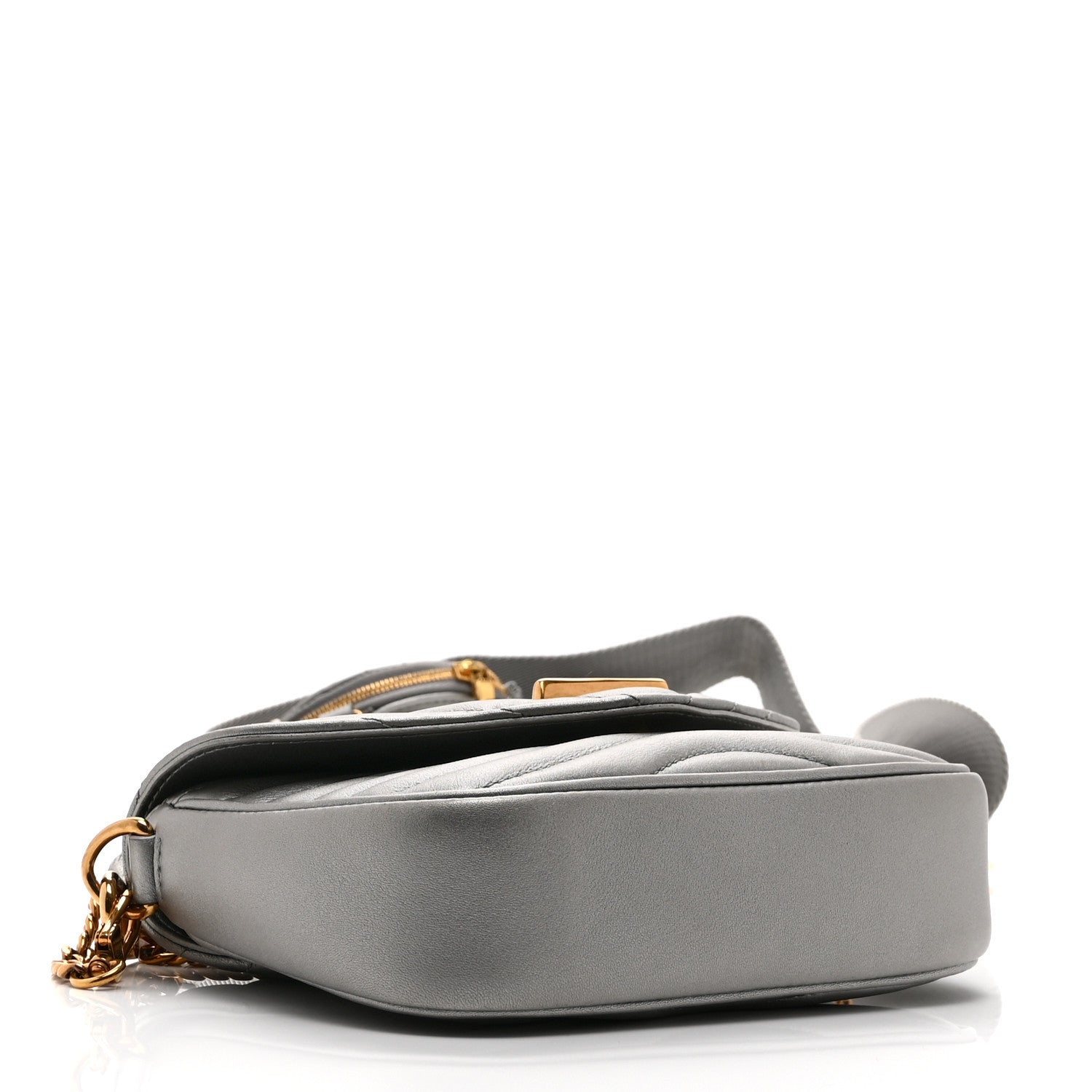 Calfskin New Wave Multi Pochette Metallic Grey