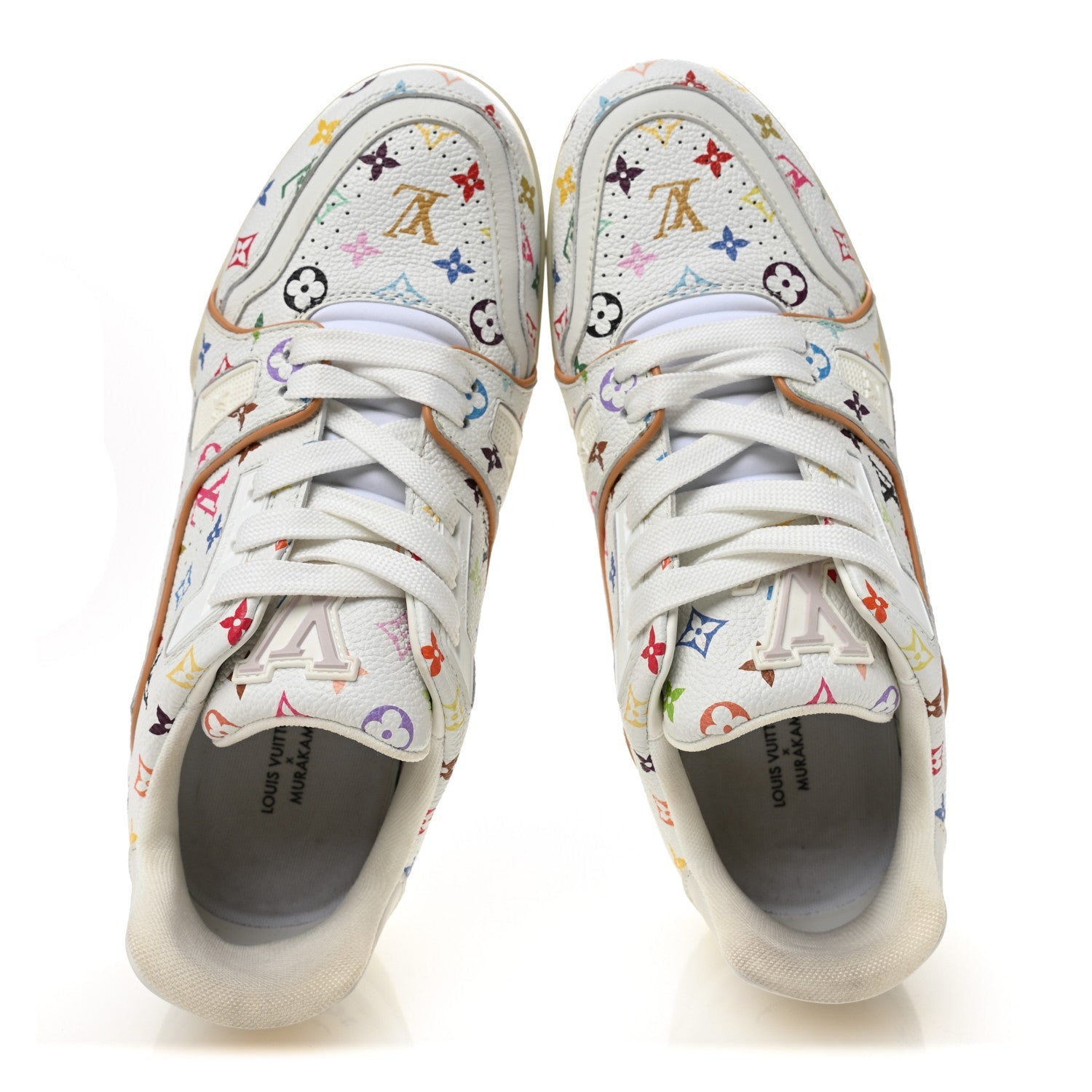 LV X TM Calfskin Monogram Multicolor Womens LV Trainer Sneakers 38 White