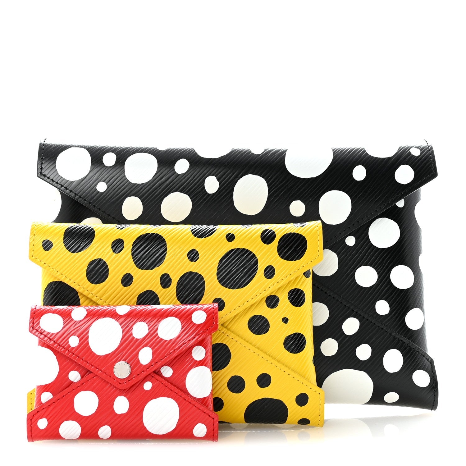 LV X YK Epi Kirigami Pochette Set Black Red Yellow