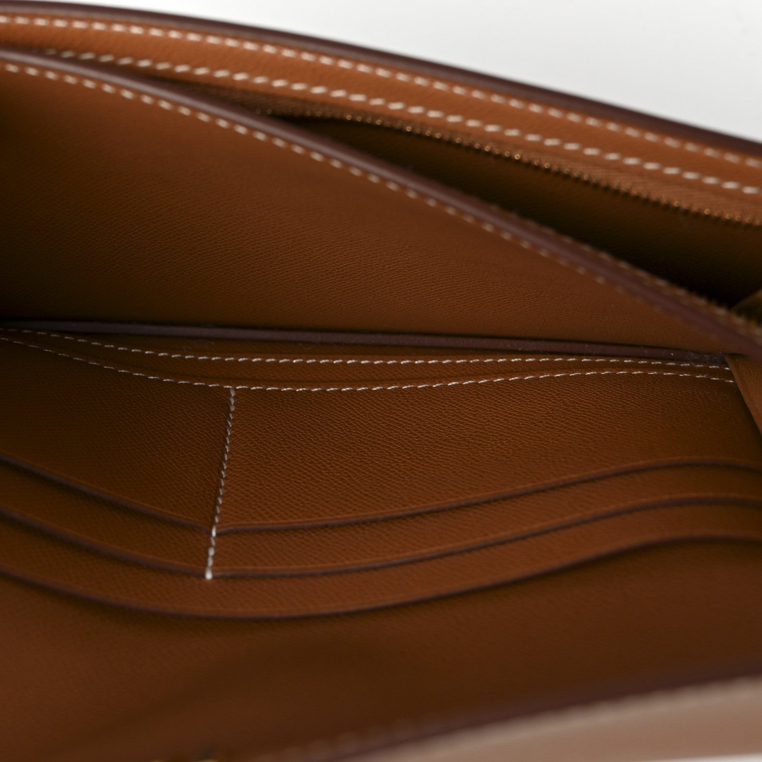 Madame Calfskin Kelly Pocket Long Wallet Gold
