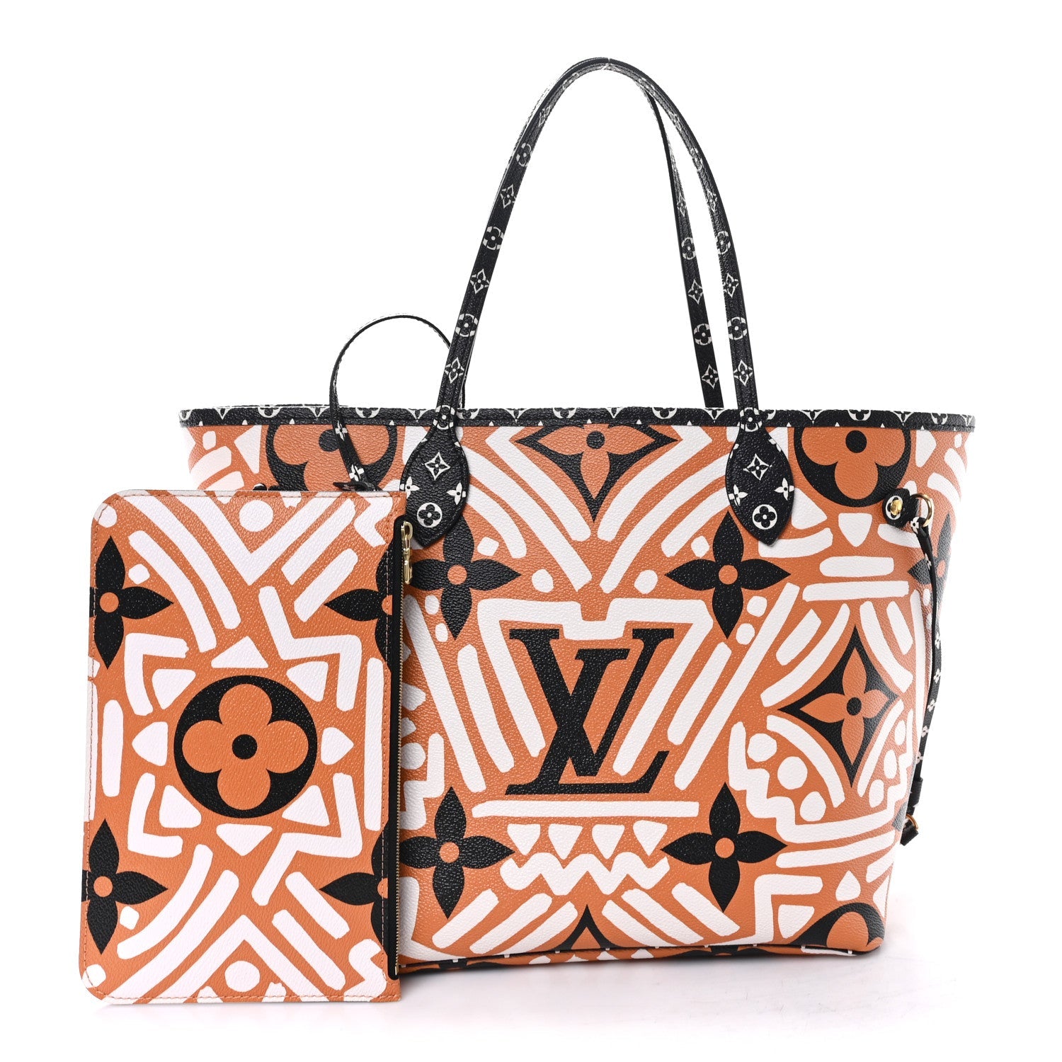 Monogram Giant Crafty Neverfull MM Creme Caramel