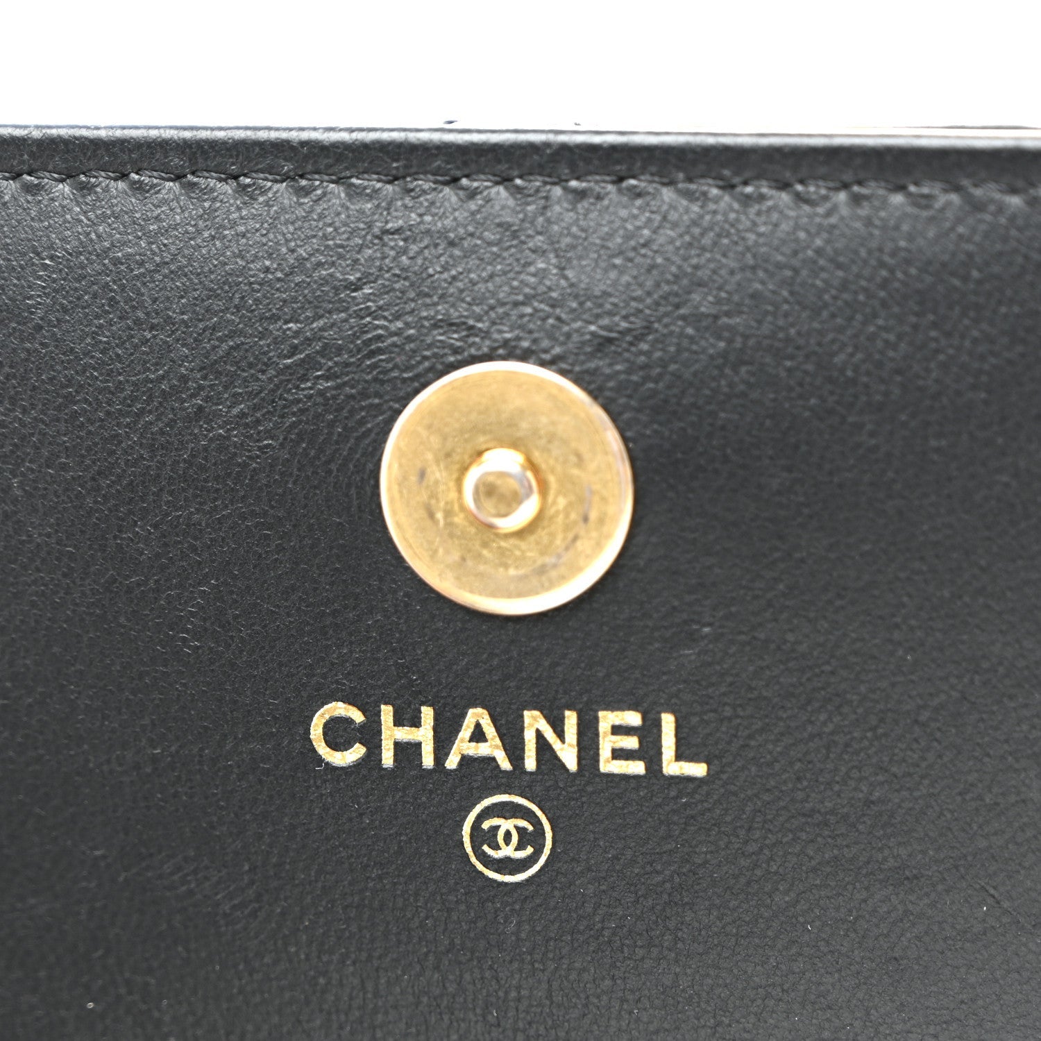 Lambskin Enamel Quilted Pending CC Flap Belt Bag Black
