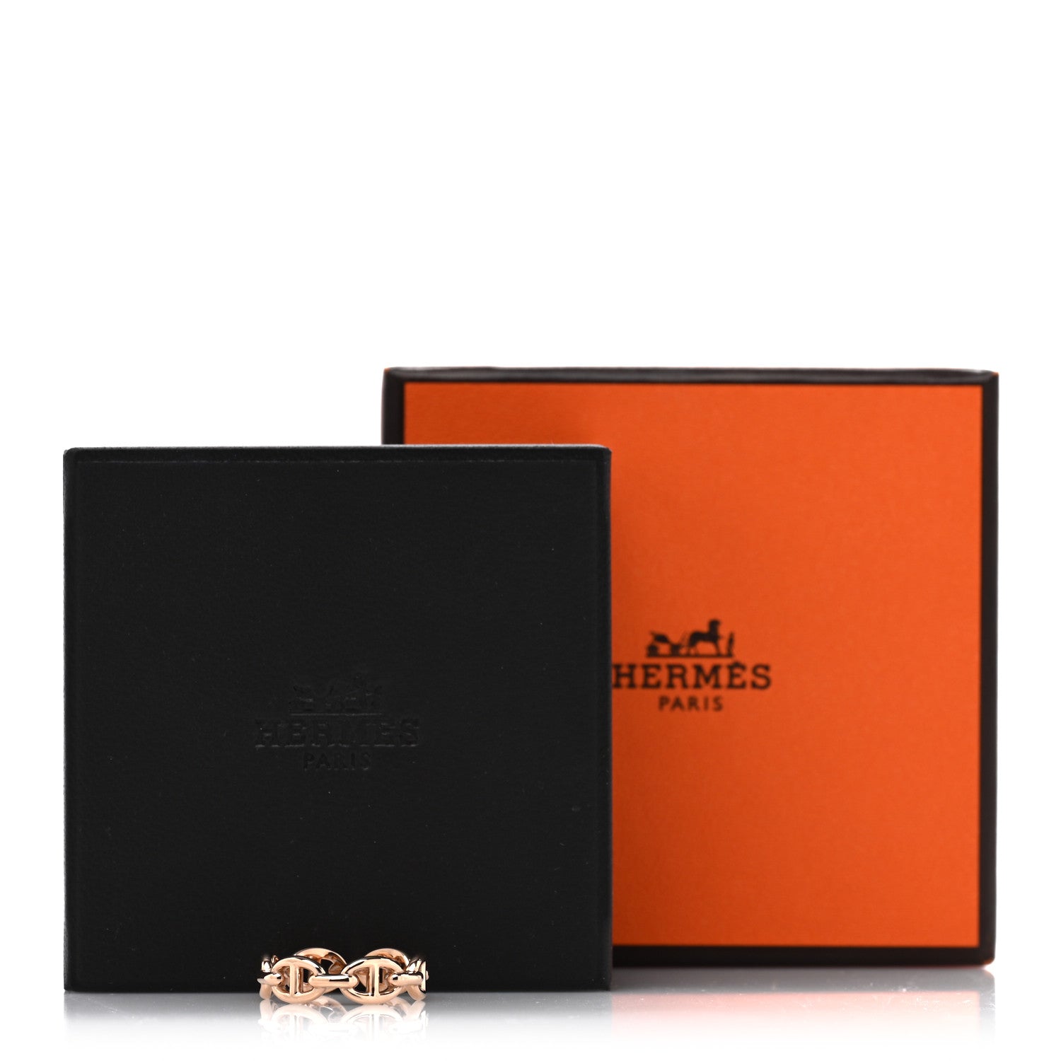 18K Rose Gold PM Chaine d'Ancre Enchainee Ring 53 6.5