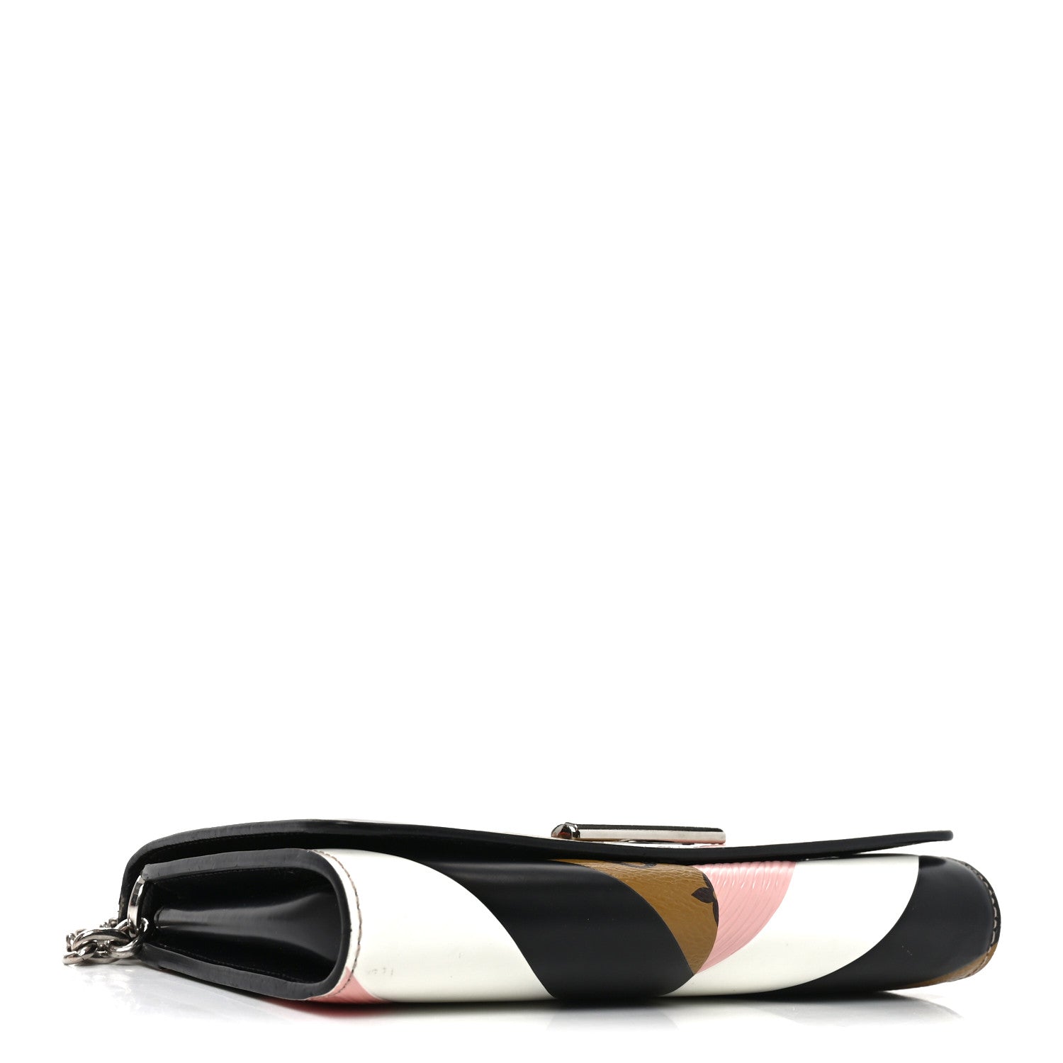 Epi Reverse Monogram Twist Chain Wallet Rose Ballerine