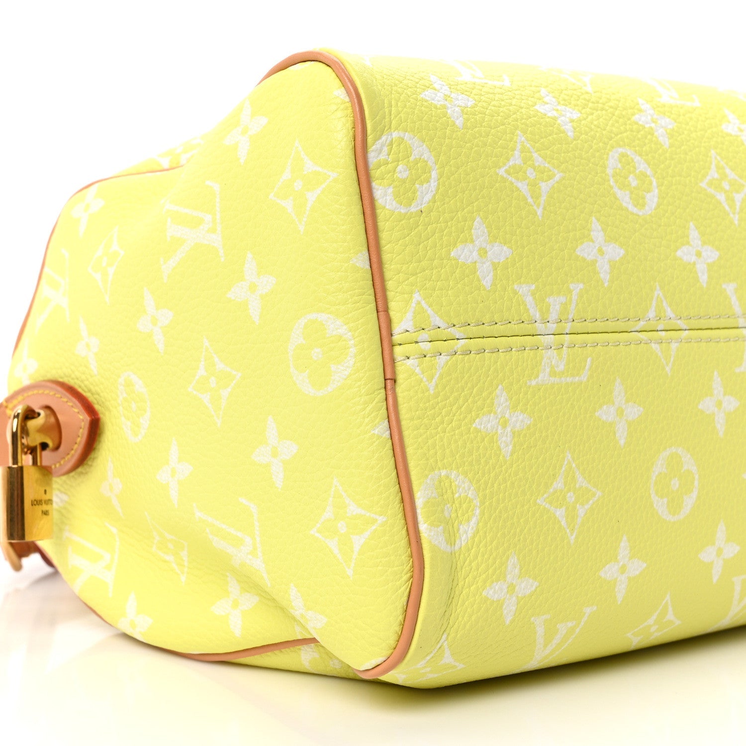 Calfskin Monogram Speedy P9 Bandouliere 25 Lemonade Yellow