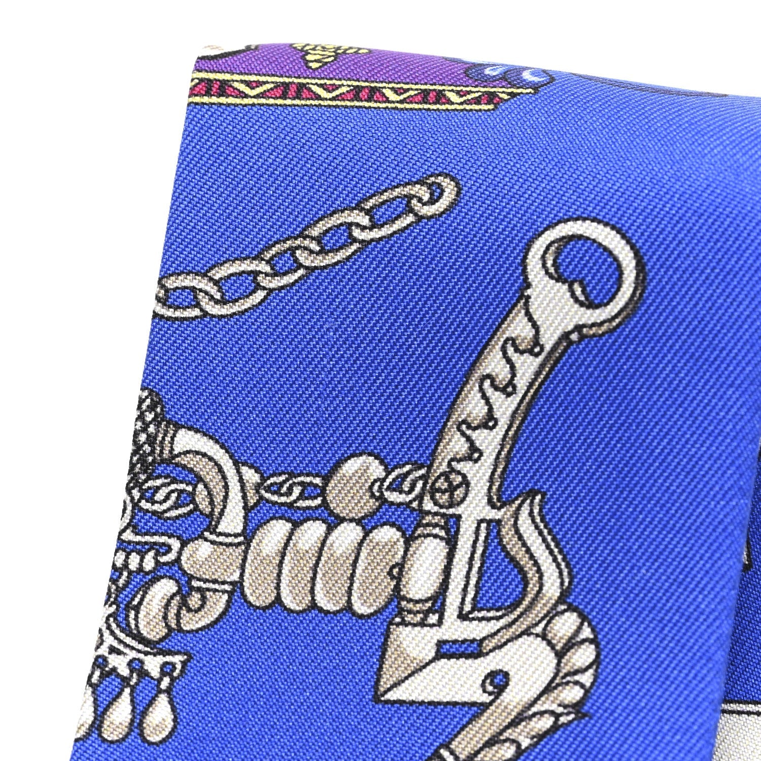 Silk Mors Et Gourmettes Remix Twilly Bleu Roy Turquoise Prune