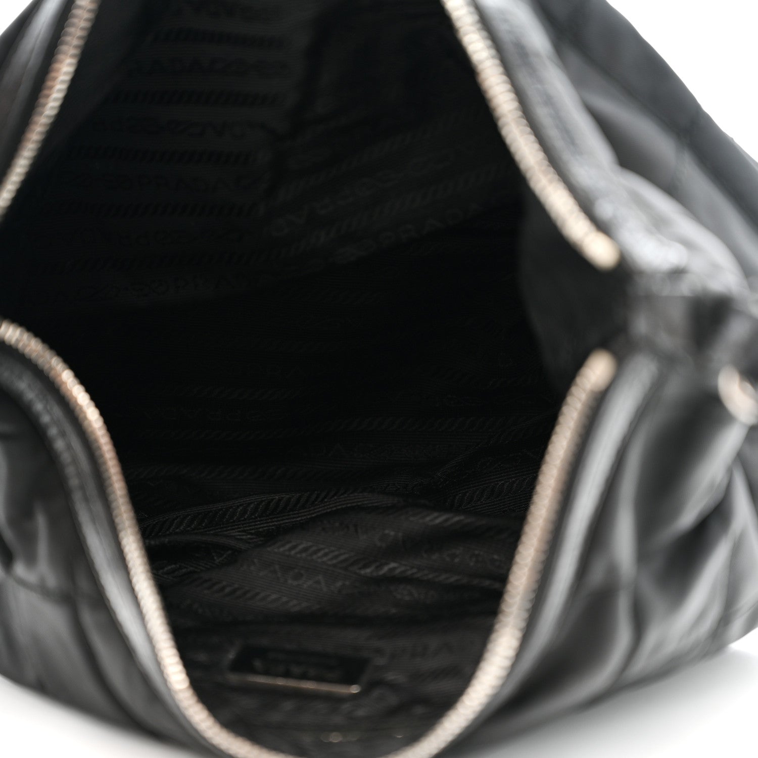 Tessuto Nylon Quilted Shoulder Bag Black