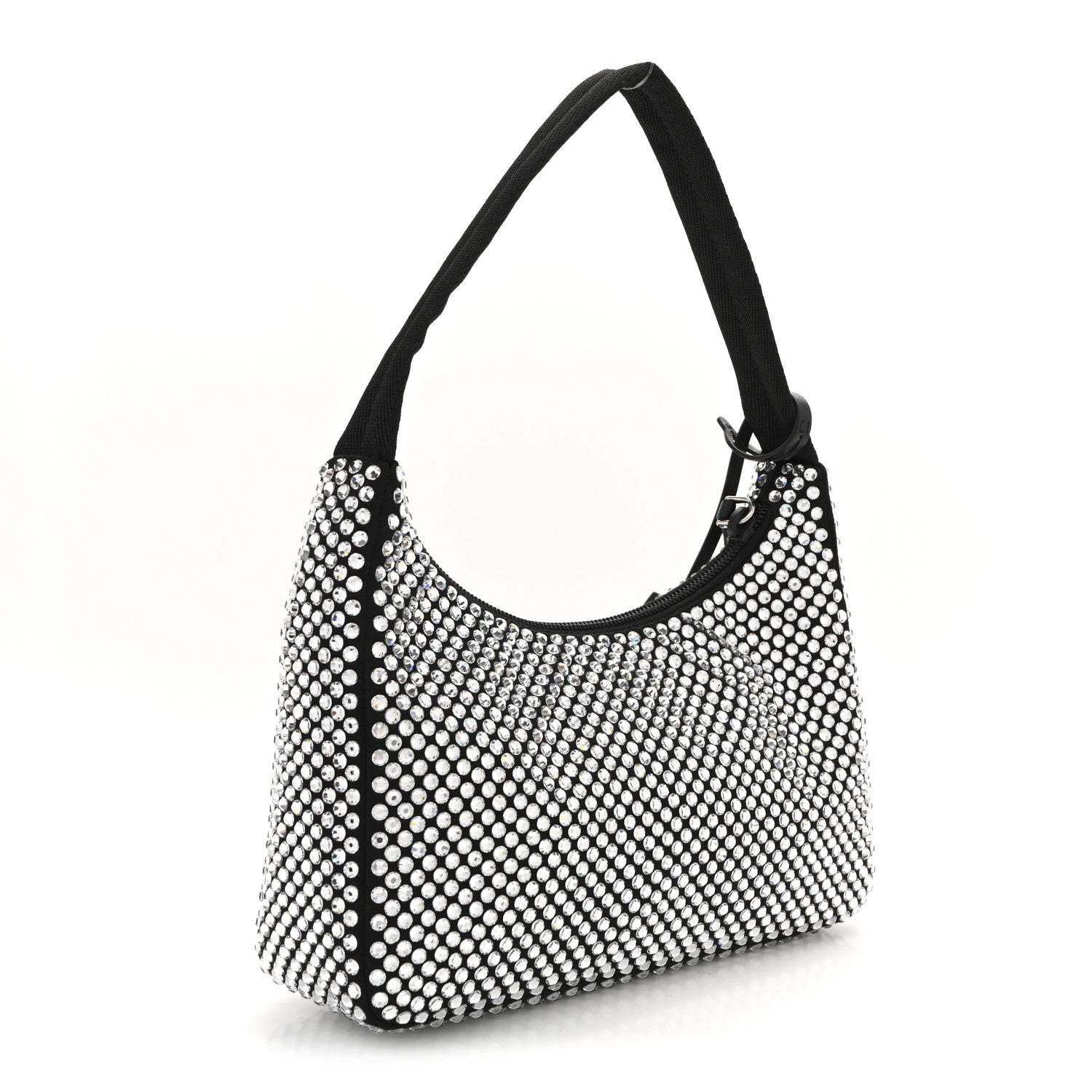 Satin Crystal Mini Re-Edition 2000 Bag Cristal
