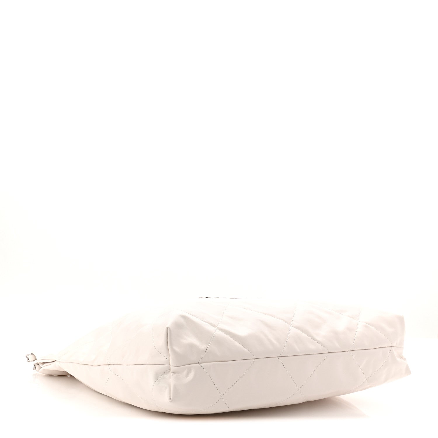 Shiny Calfskin Quilted Chanel 22 White
