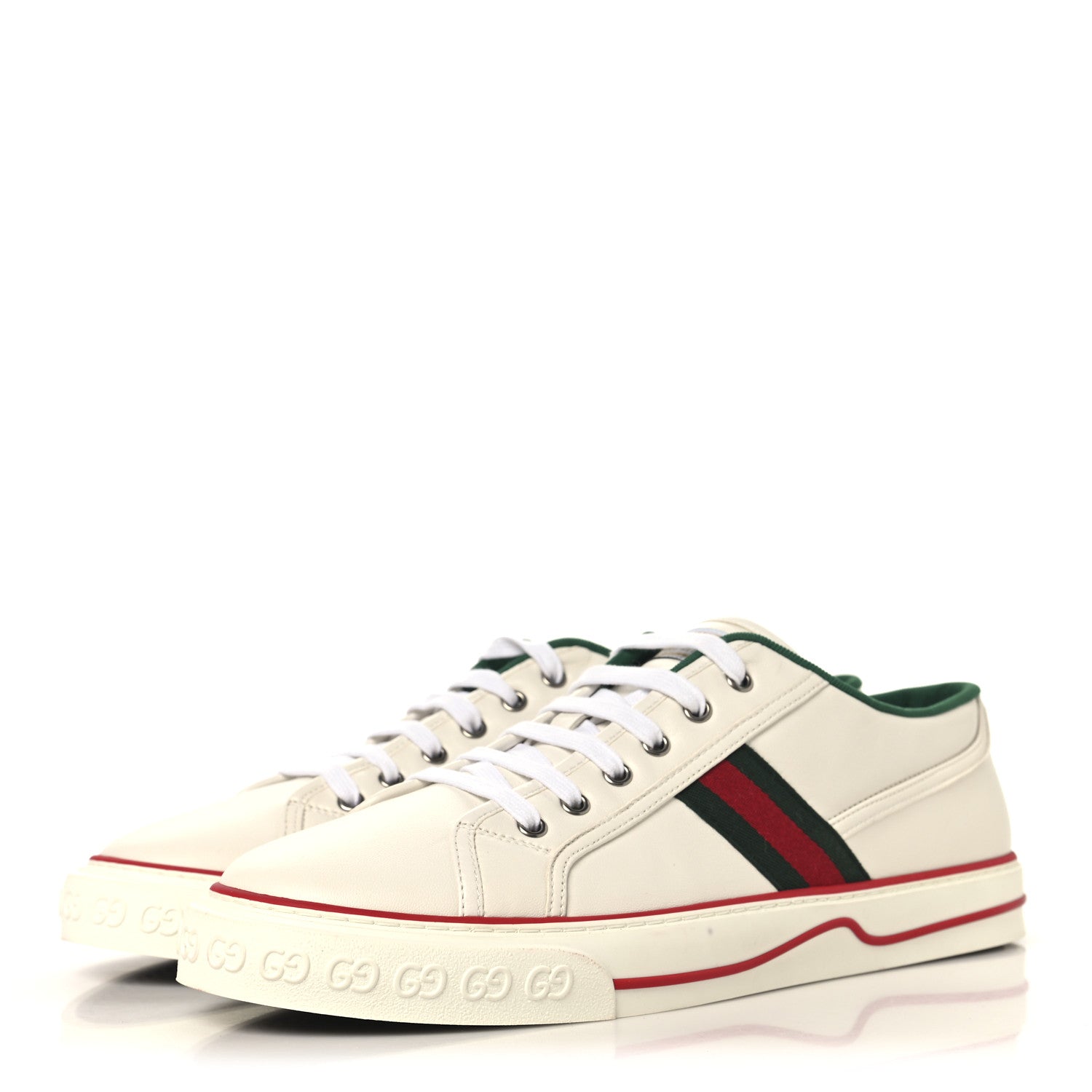 Jacquard Mini GG Monogram Web Mens 1977 Tennis Sneakers 12 White