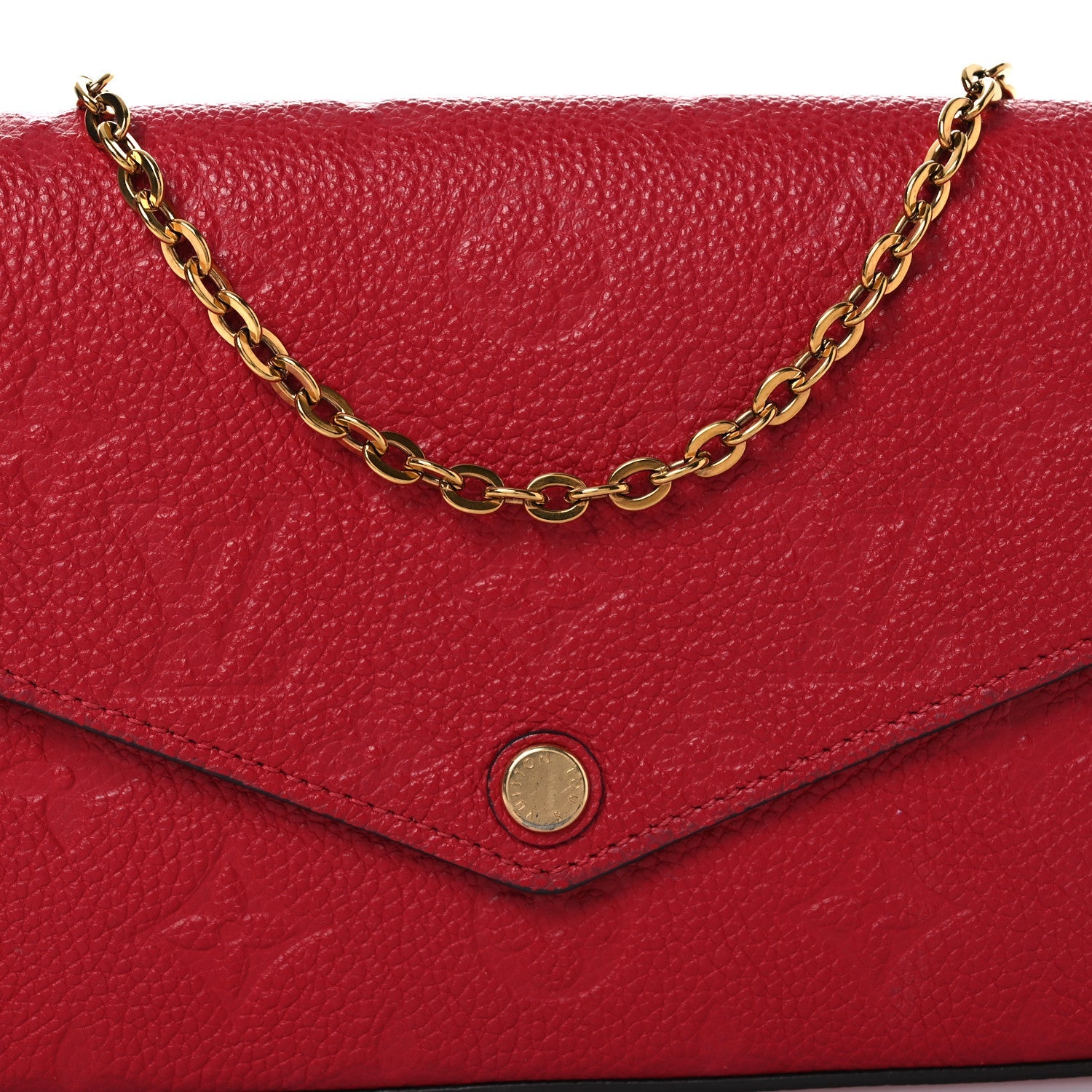 Empreinte Pochette Felicie Chain Wallet Scarlet