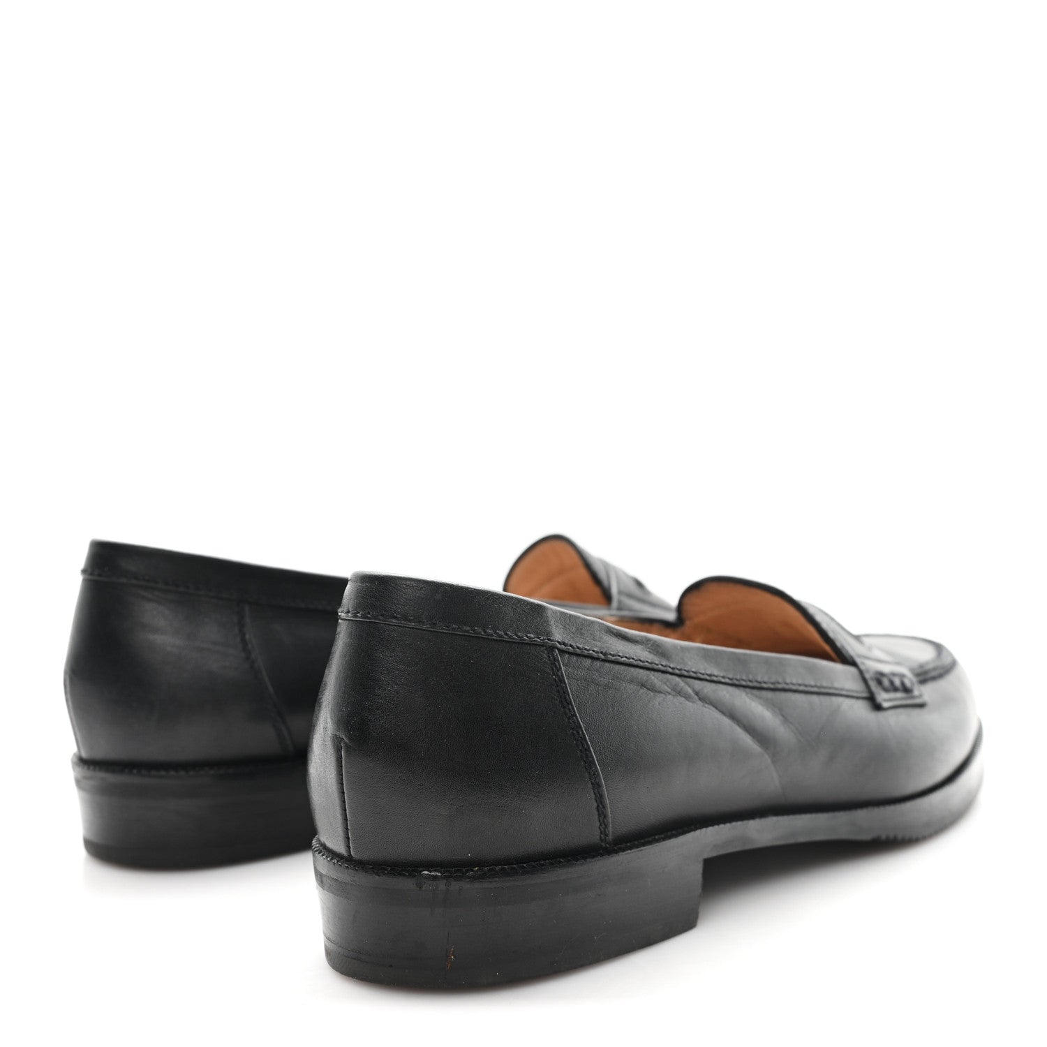 Lambskin CC Penny Loafers 36.5 Black