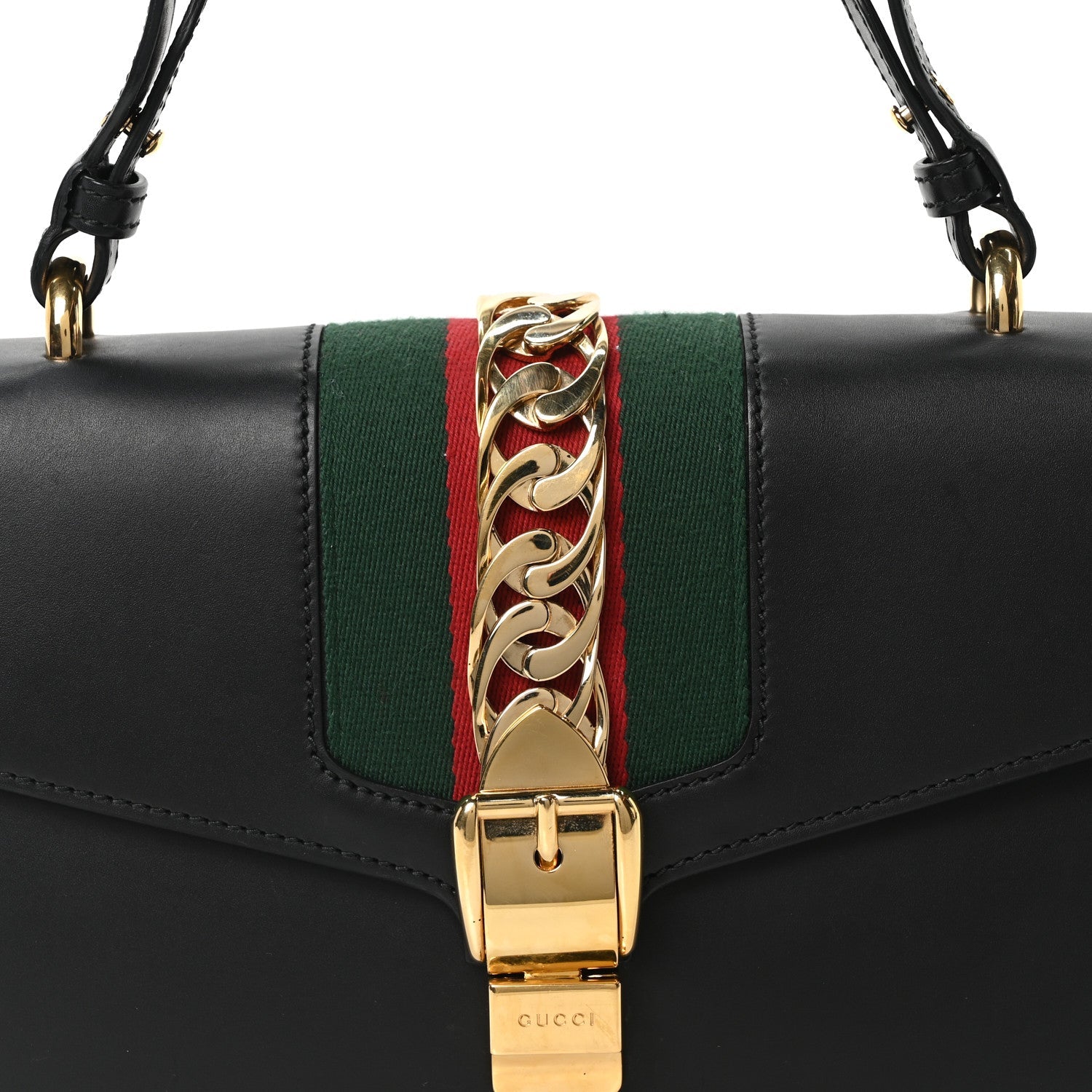 Calfskin Small Sylvie Shoulder Bag Black