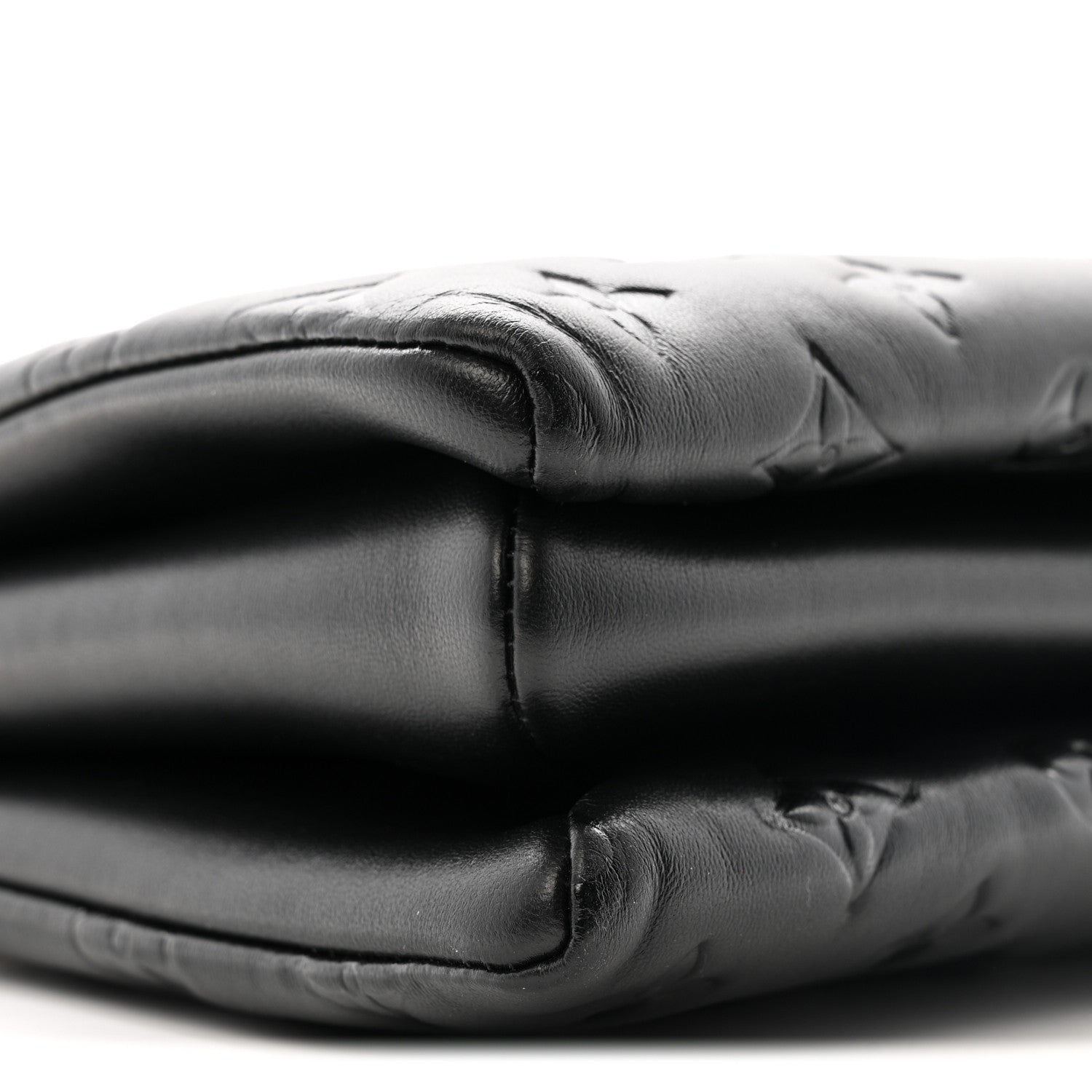 Lambskin Embossed Monogram Coussin PM Black
