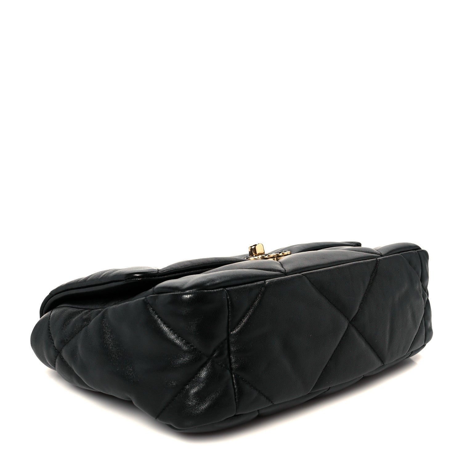 Goatskin Quilted Medium Chanel 19 Flap Black
