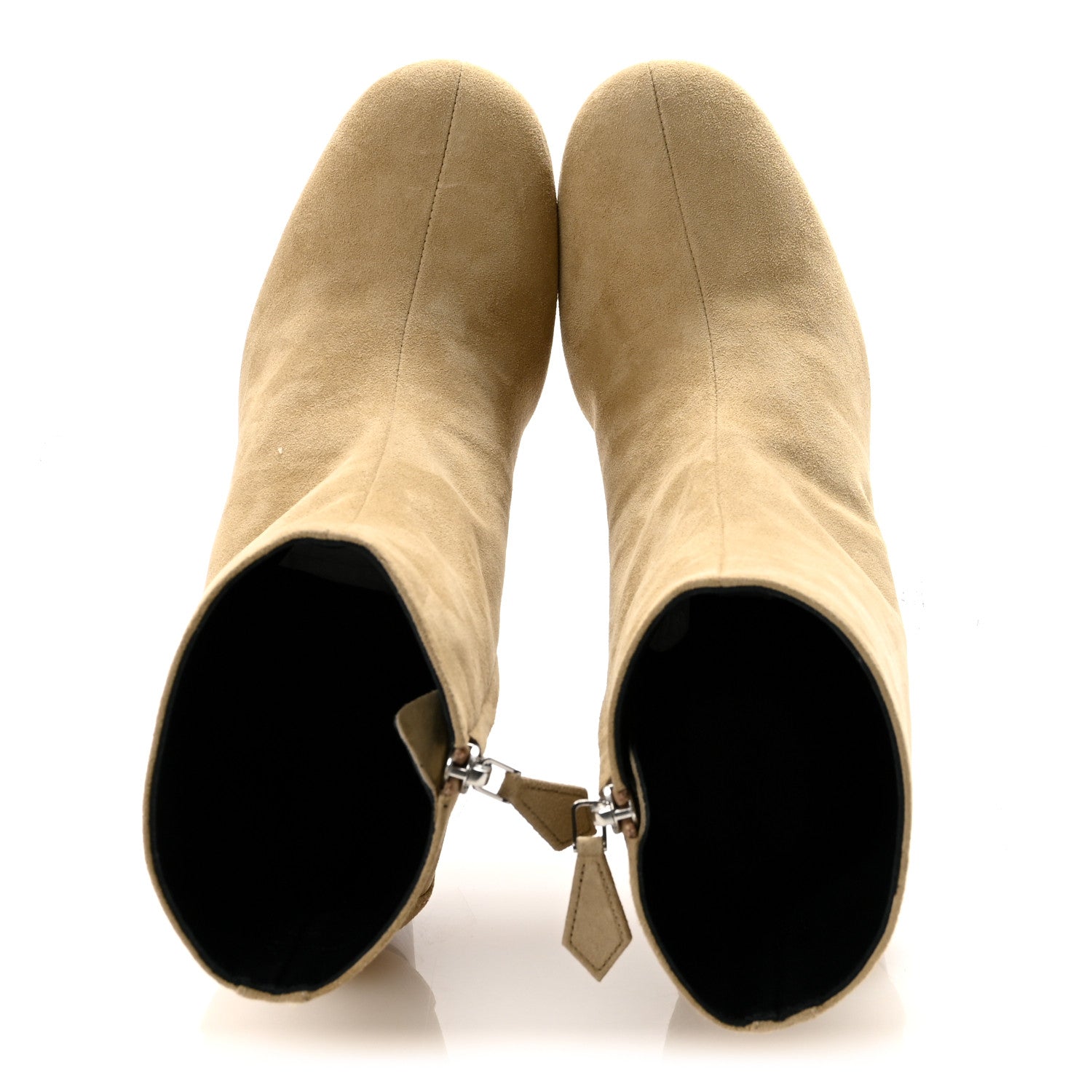 Suede Goatskin Licol 70 Ankle Boots 38.5 Beige Lin