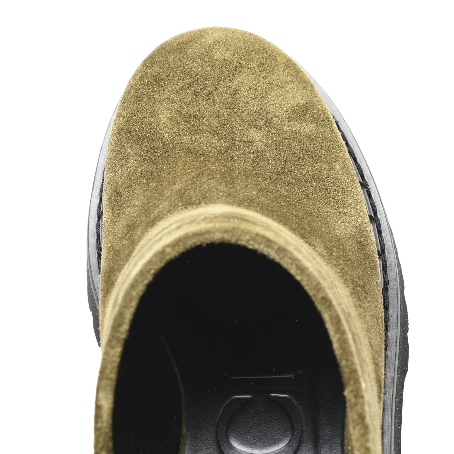 Suede Womens Horsebit Platform Mules 36 Dark Green