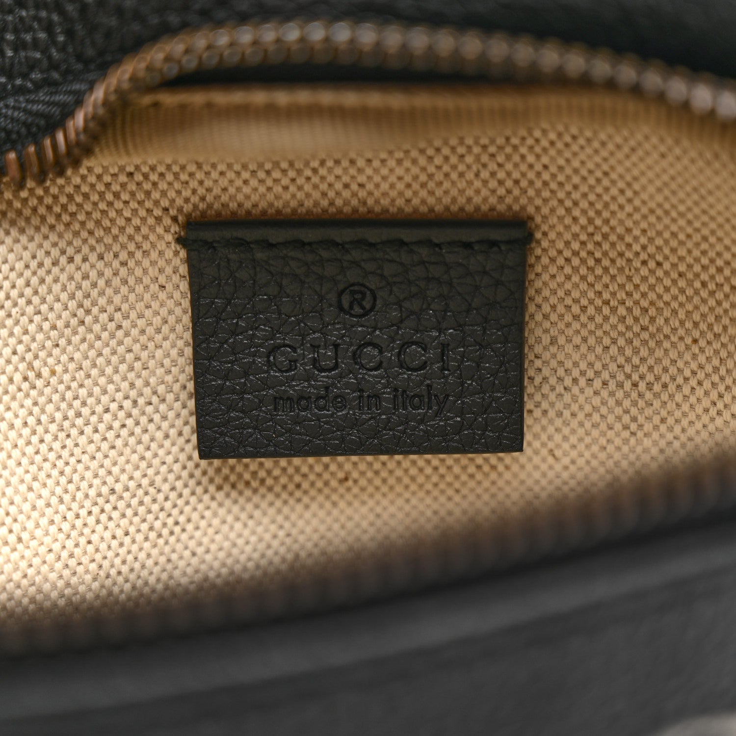 Grained Calfskin Small Logo Belt Bag Black