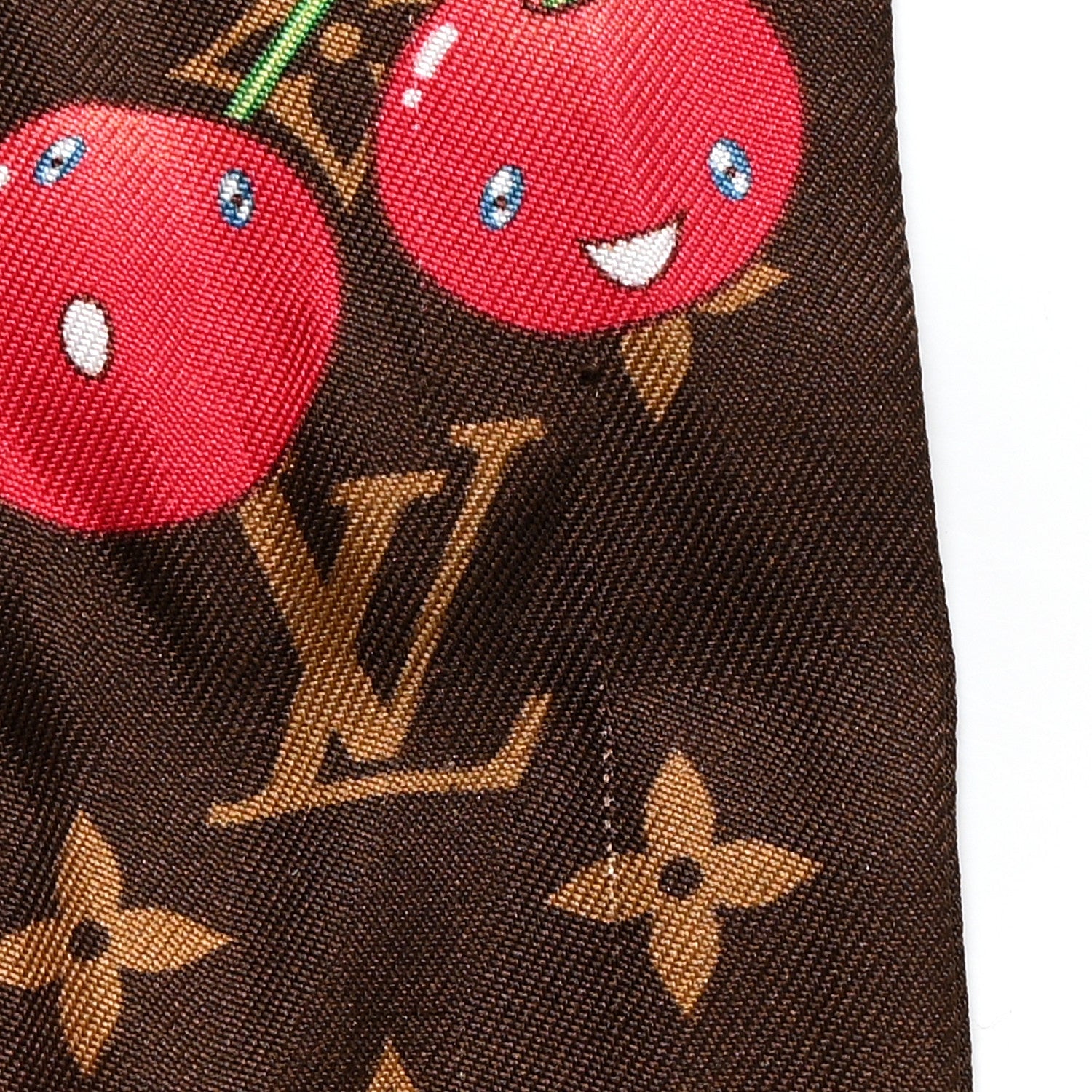 LV X TM Silk Monogram Cerises Bandeau Brown
