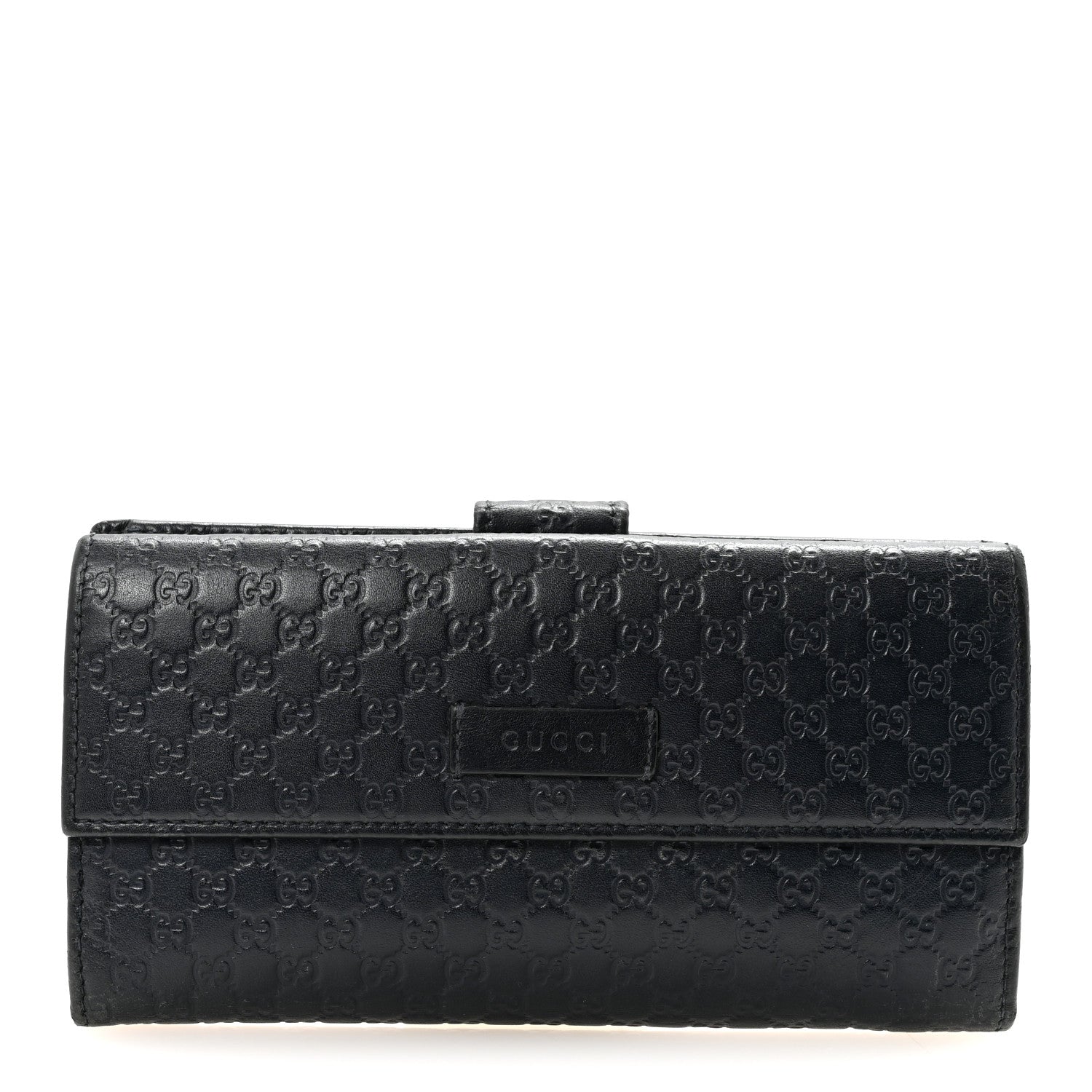 Microguccissima Continental Flap Wallet Navy