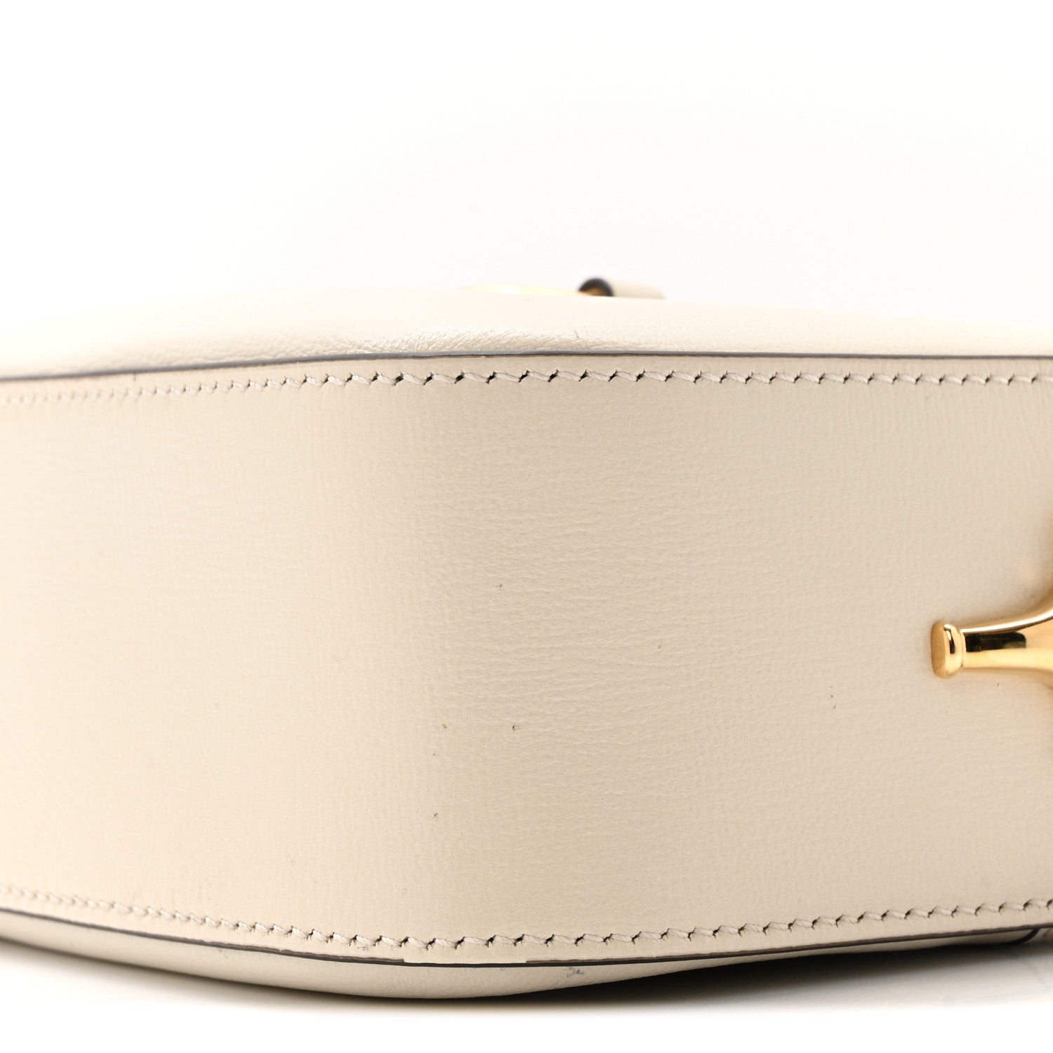 Azalea Calfskin Mini Horsebit 1955 Camera Shoulder Bag Mystic White
