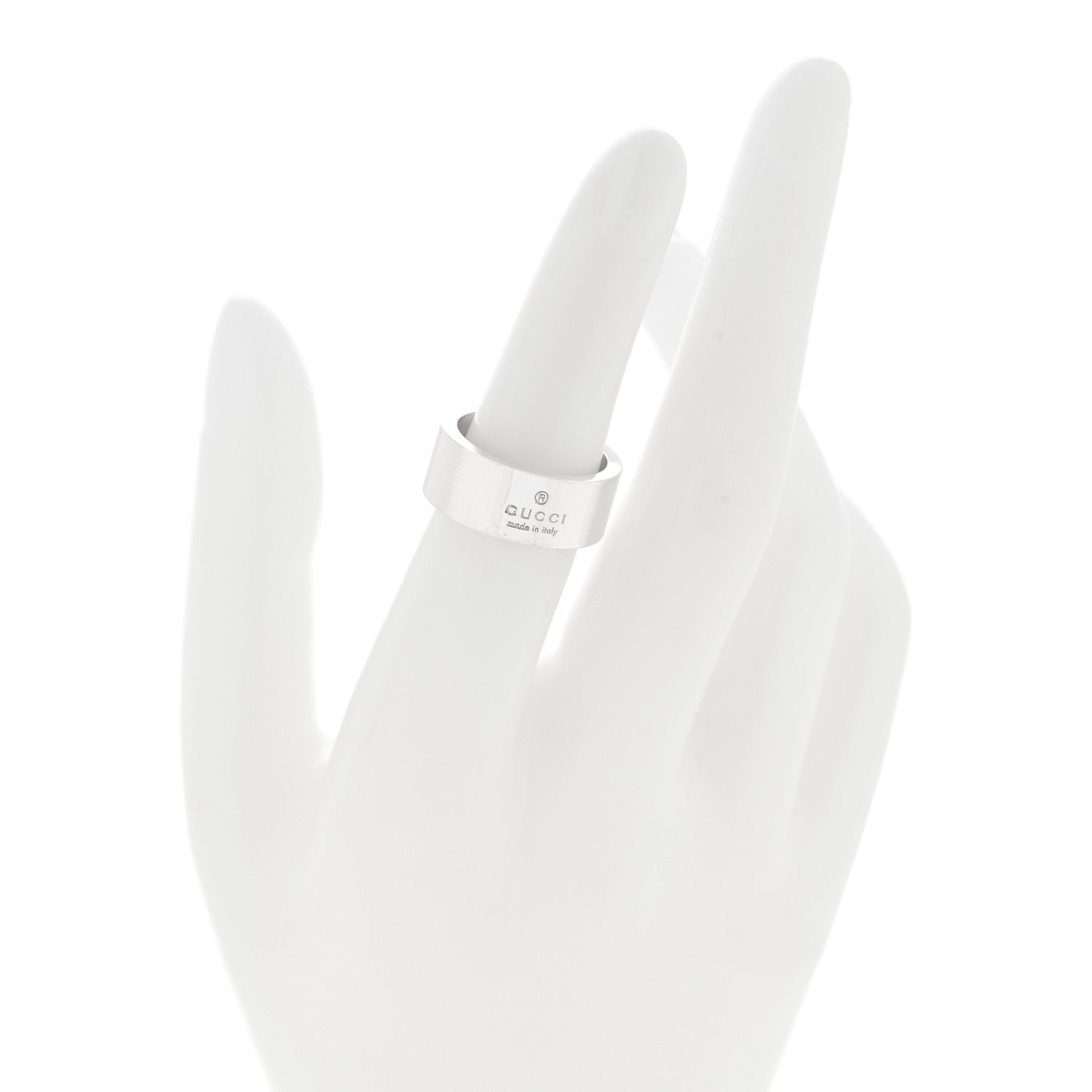 Sterling Silver Trademark Band Ring 52 6