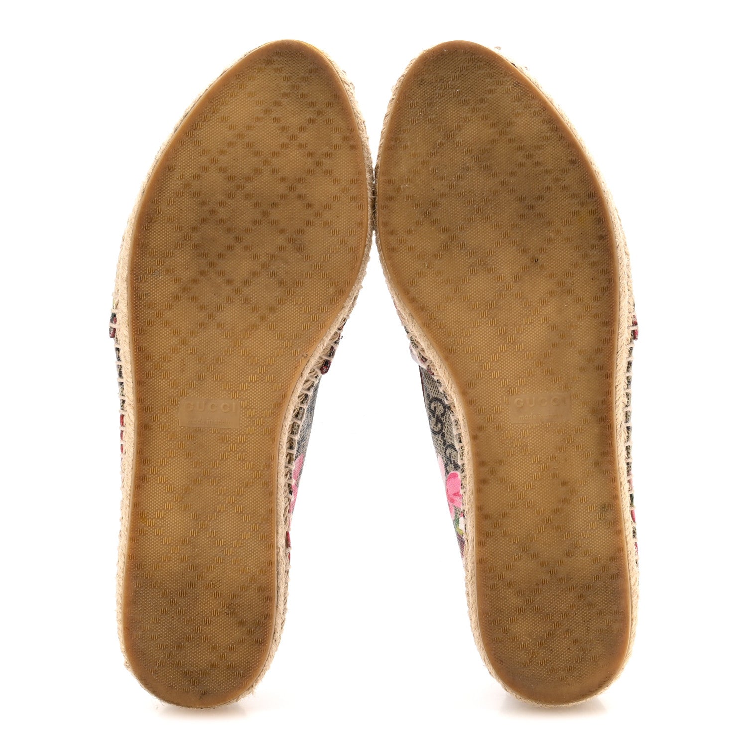 GG Supreme Monogram Blooms Espadrilles 37.5 Beige Multicolor Dry Rose