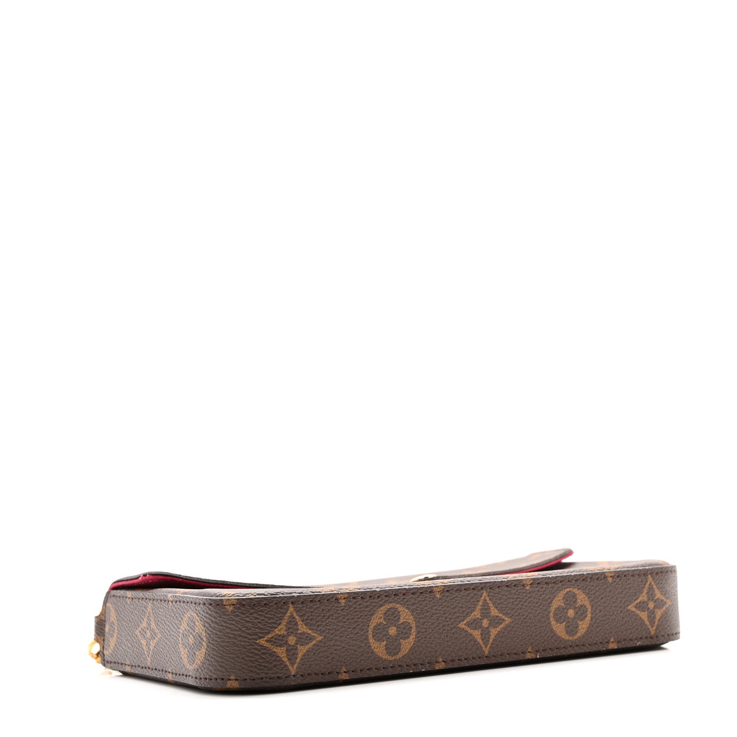Monogram Pochette Felicie Chain Wallet Fuchsia