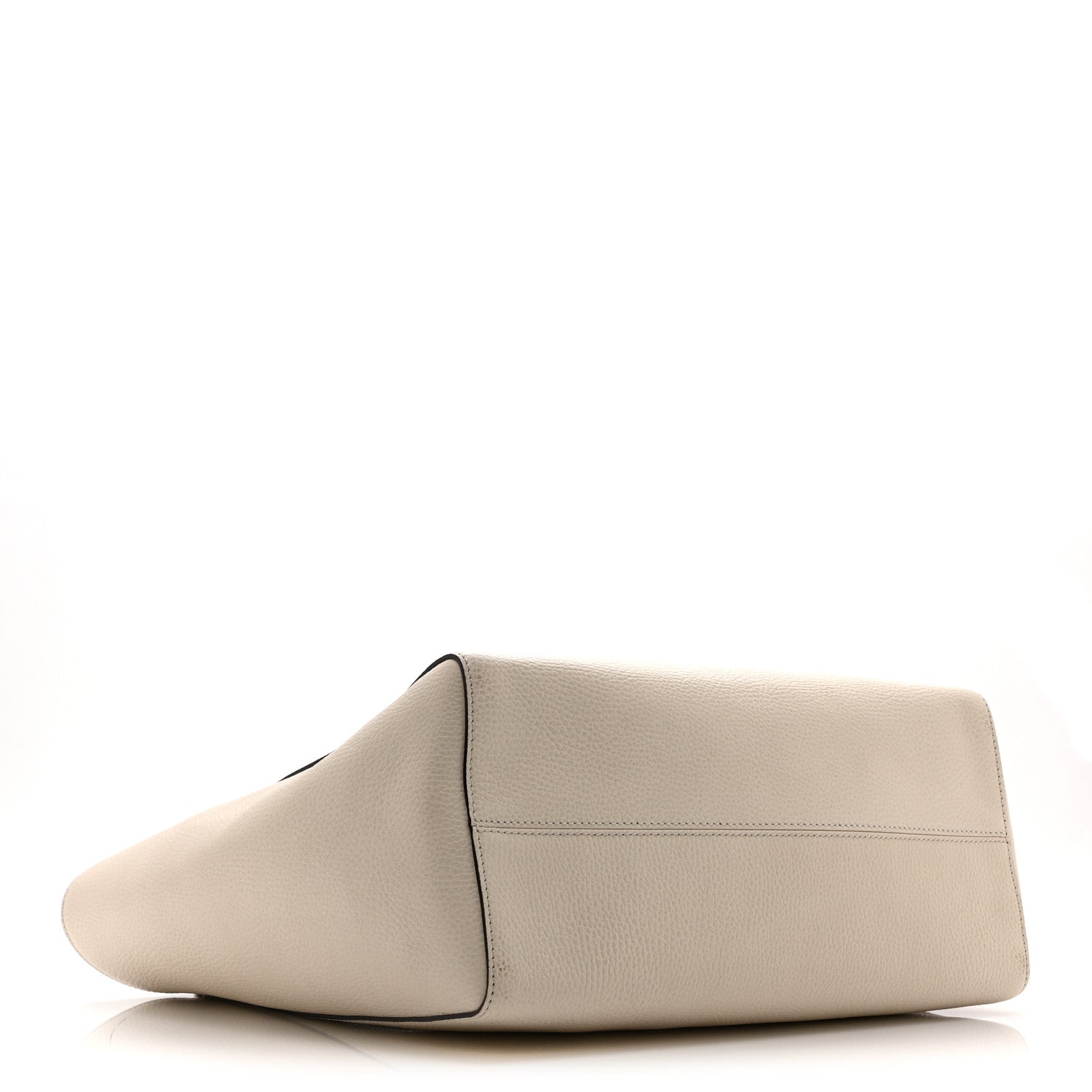 Pebbled Calfskin Medium Swing Tote Off White